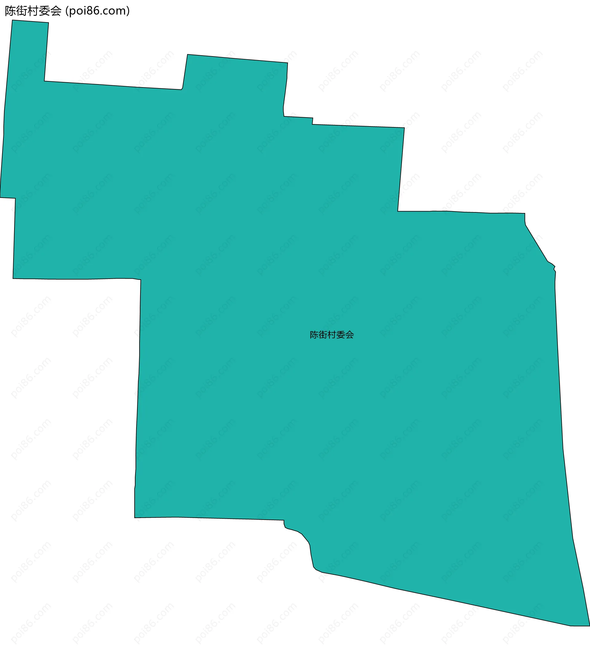 陈街村委会边界地图