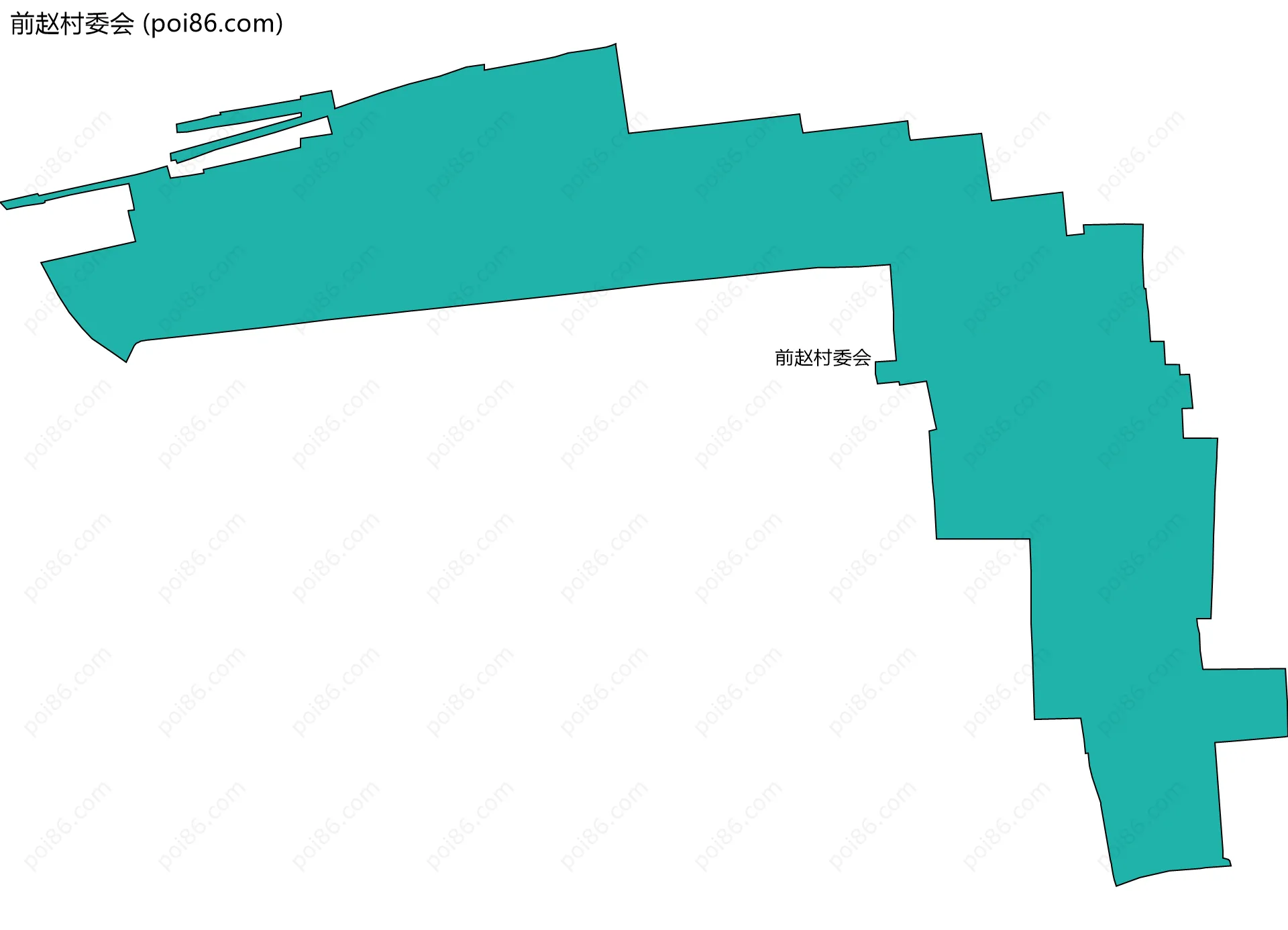前赵村委会边界地图