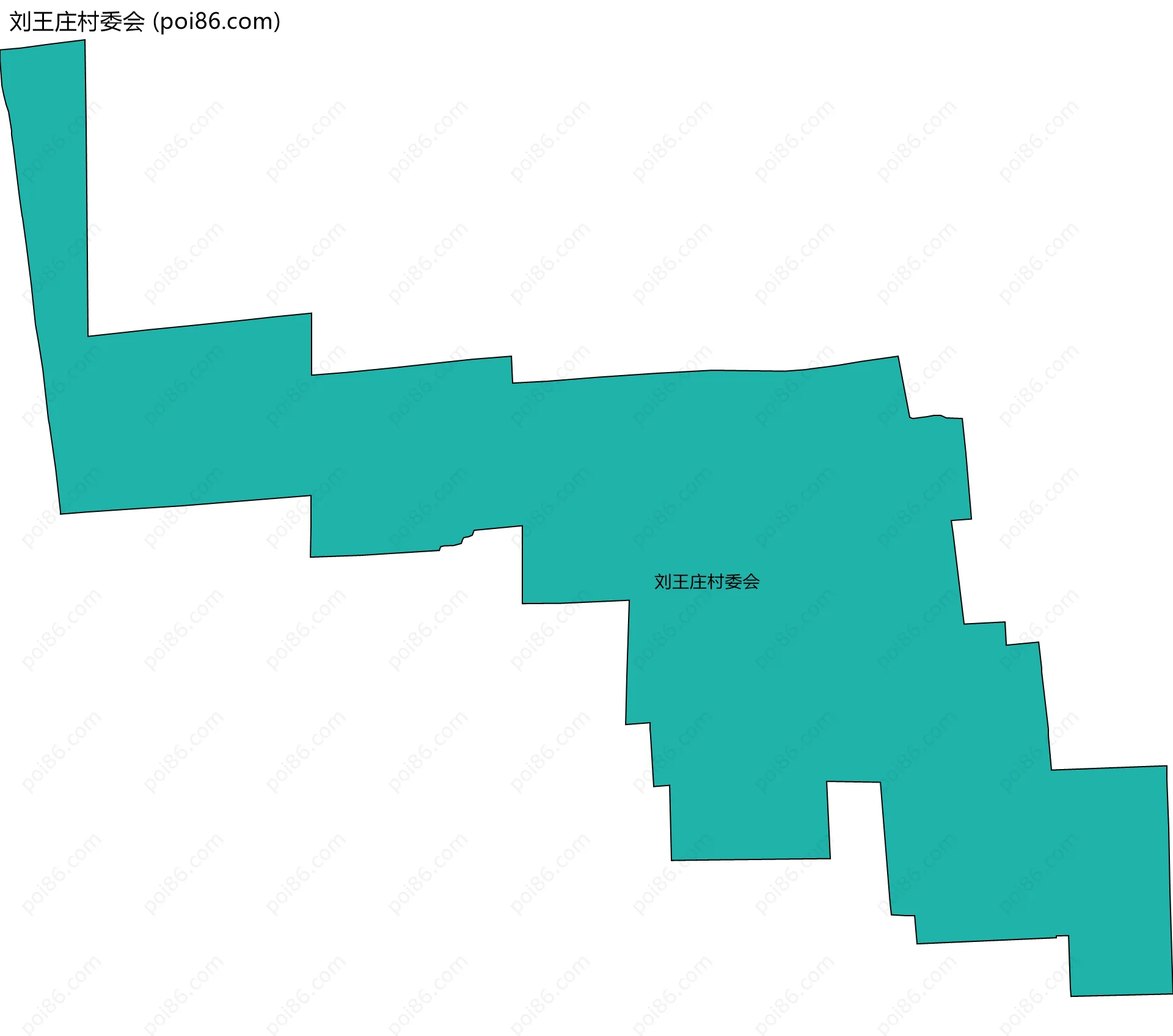 刘王庄村委会边界地图