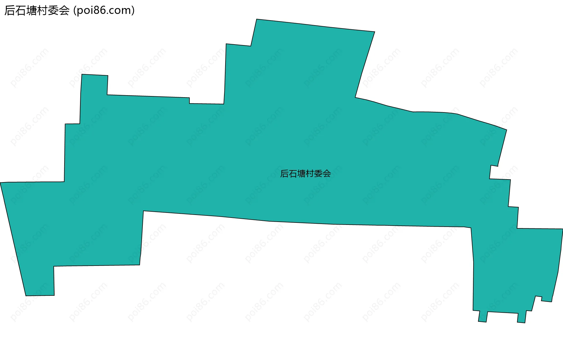 后石塘村委会边界地图