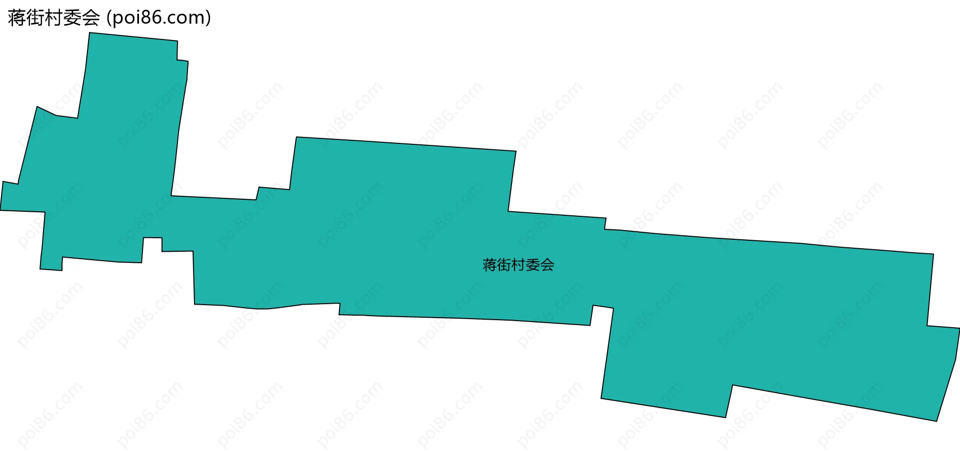 蒋街村委会边界地图