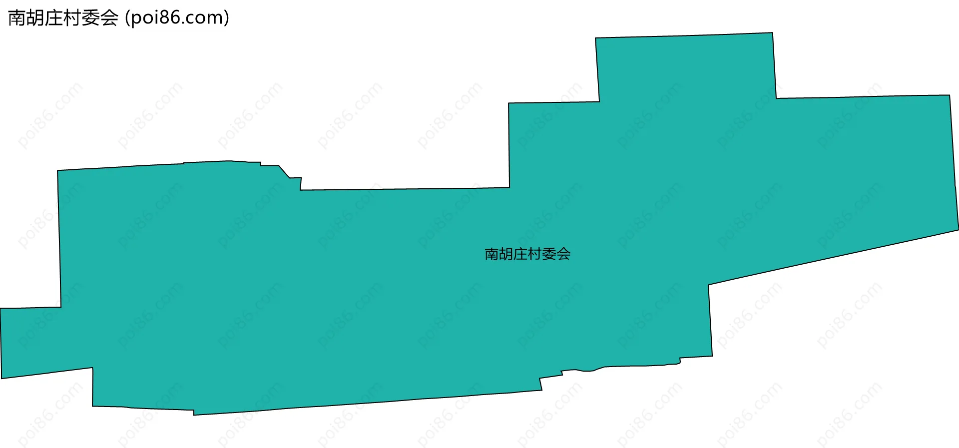 南胡庄村委会边界地图