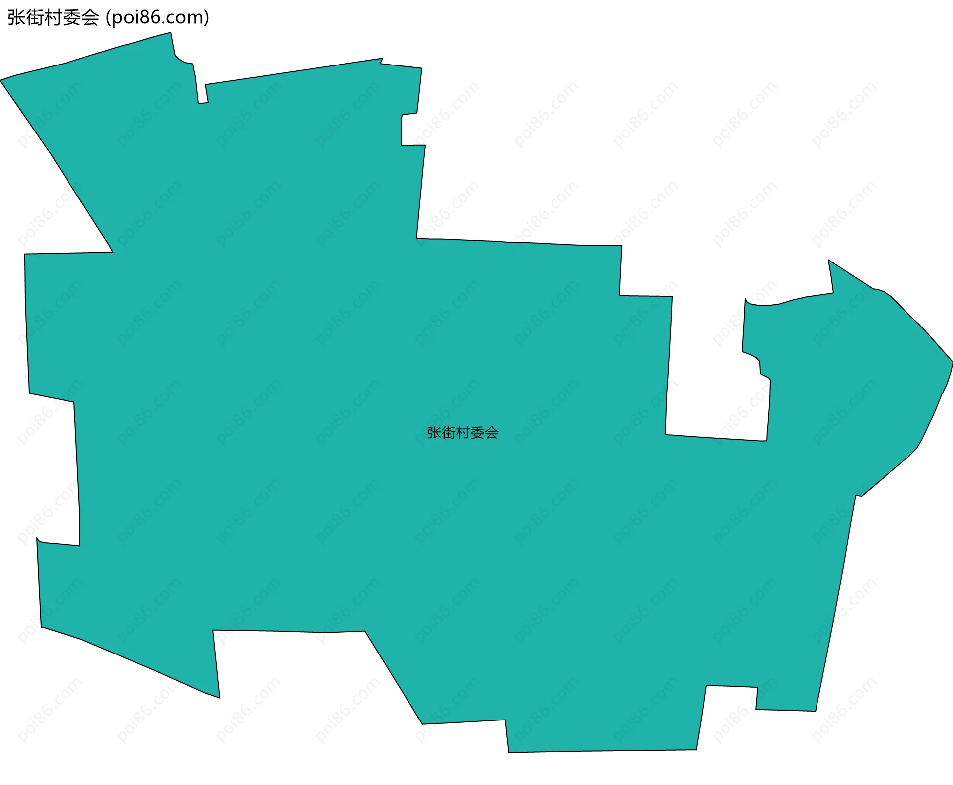张街村委会边界地图
