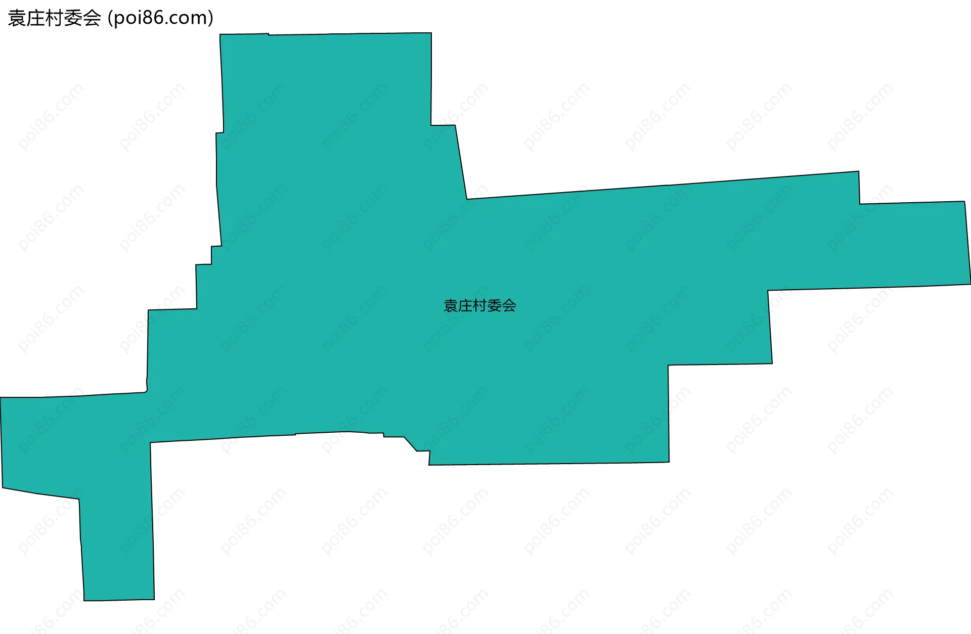 袁庄村委会边界地图