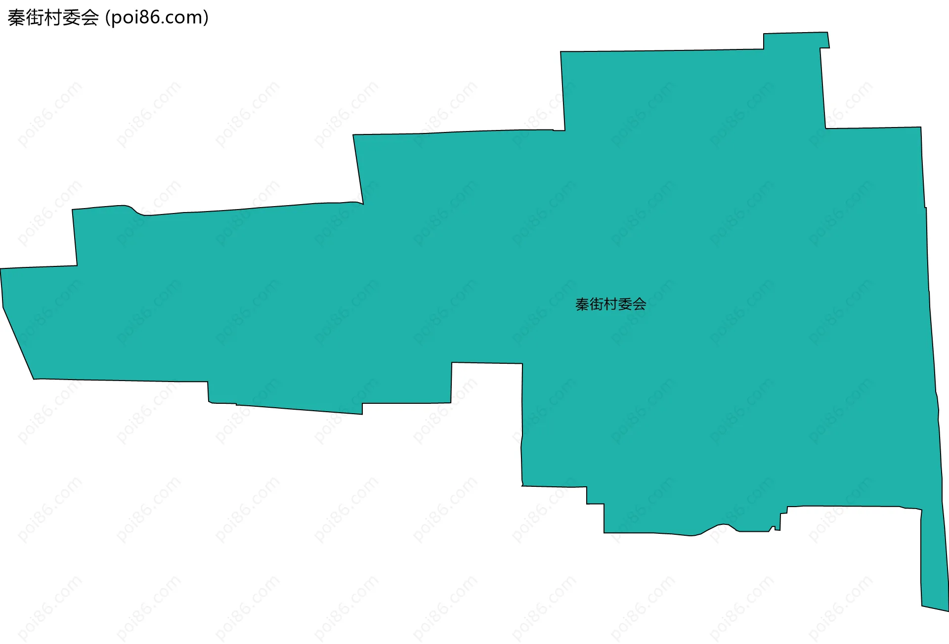 秦街村委会边界地图