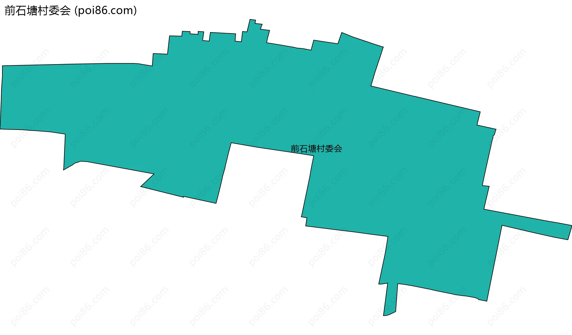 前石塘村委会边界地图