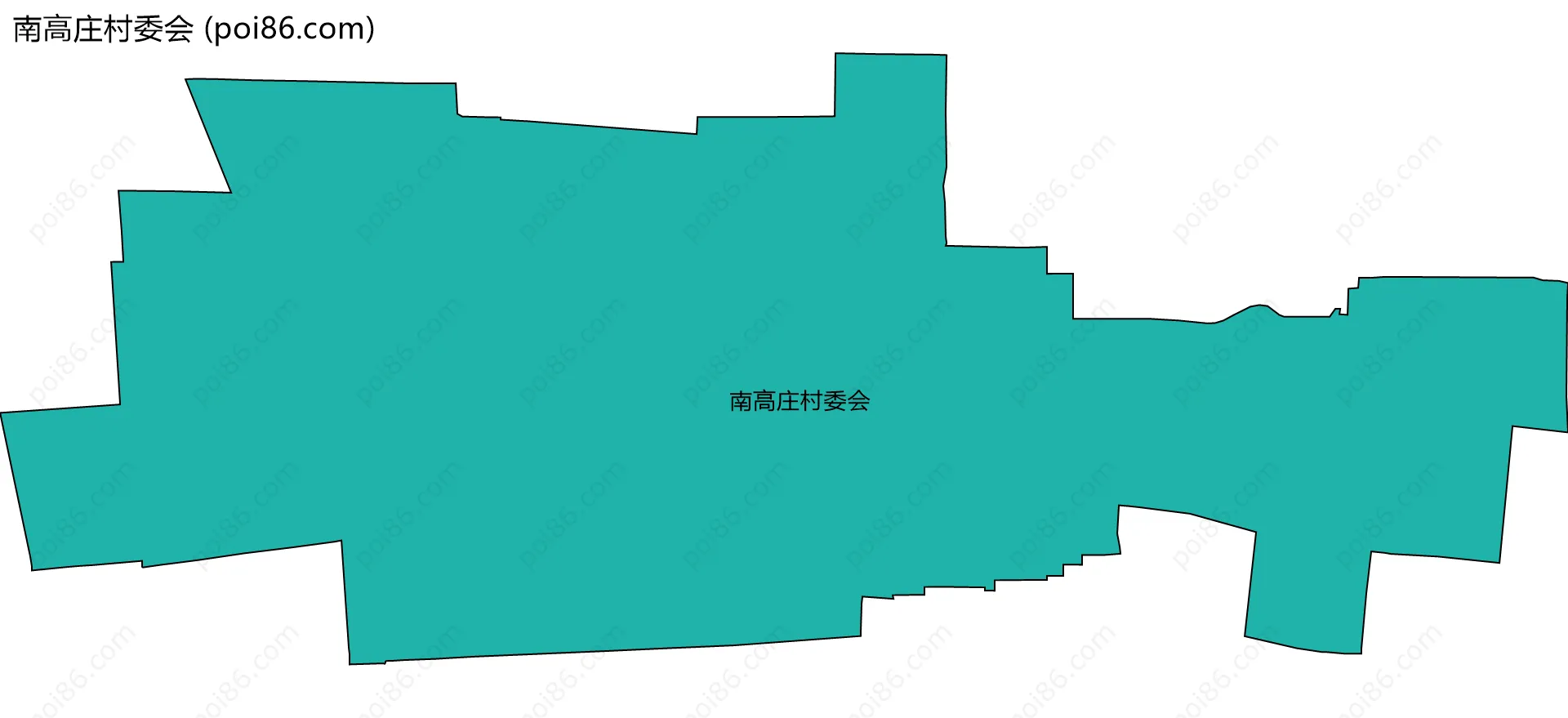 南高庄村委会边界地图