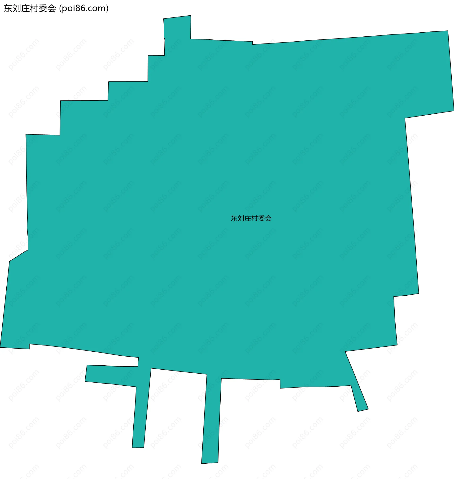 东刘庄村委会边界地图