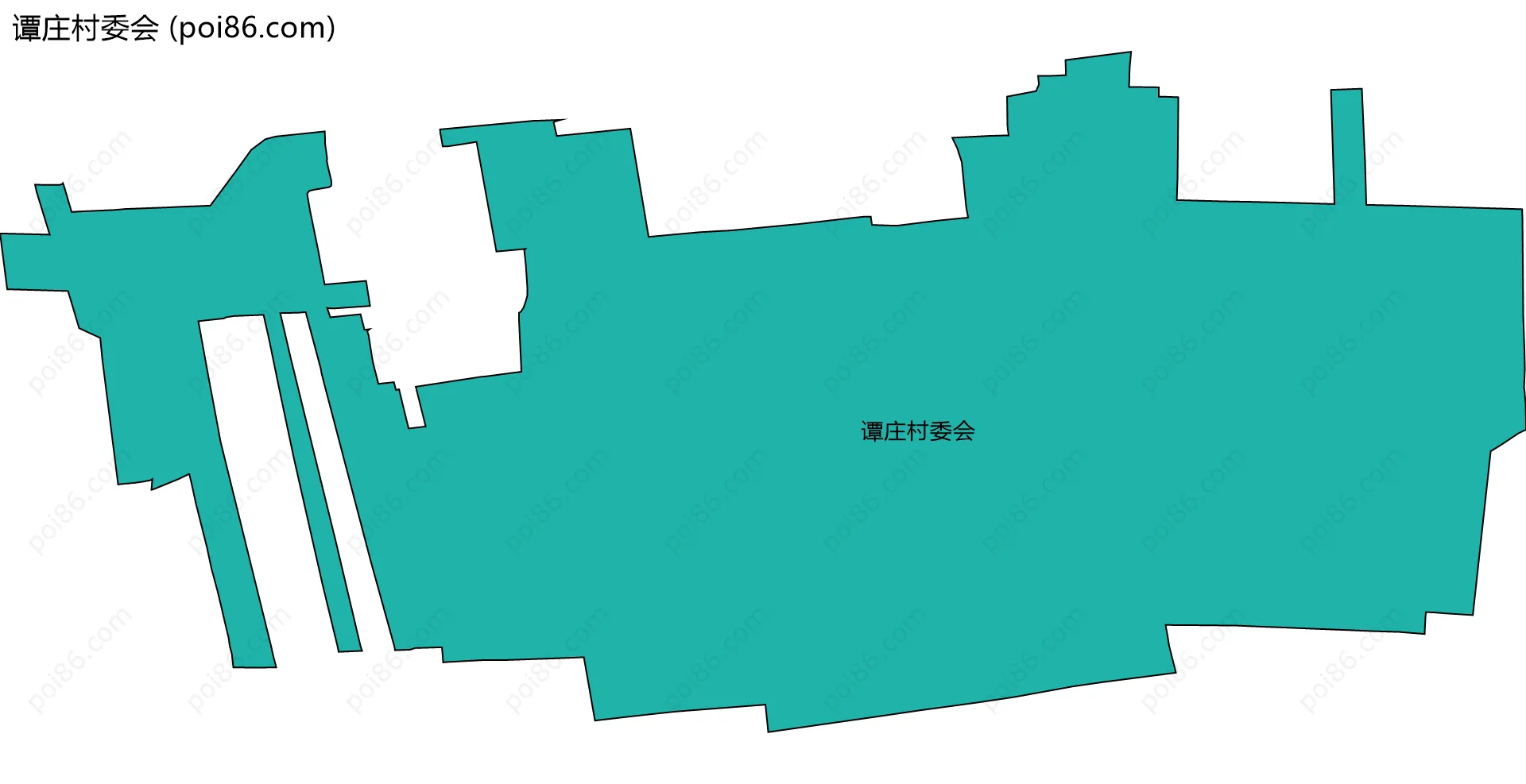 谭庄村委会边界地图
