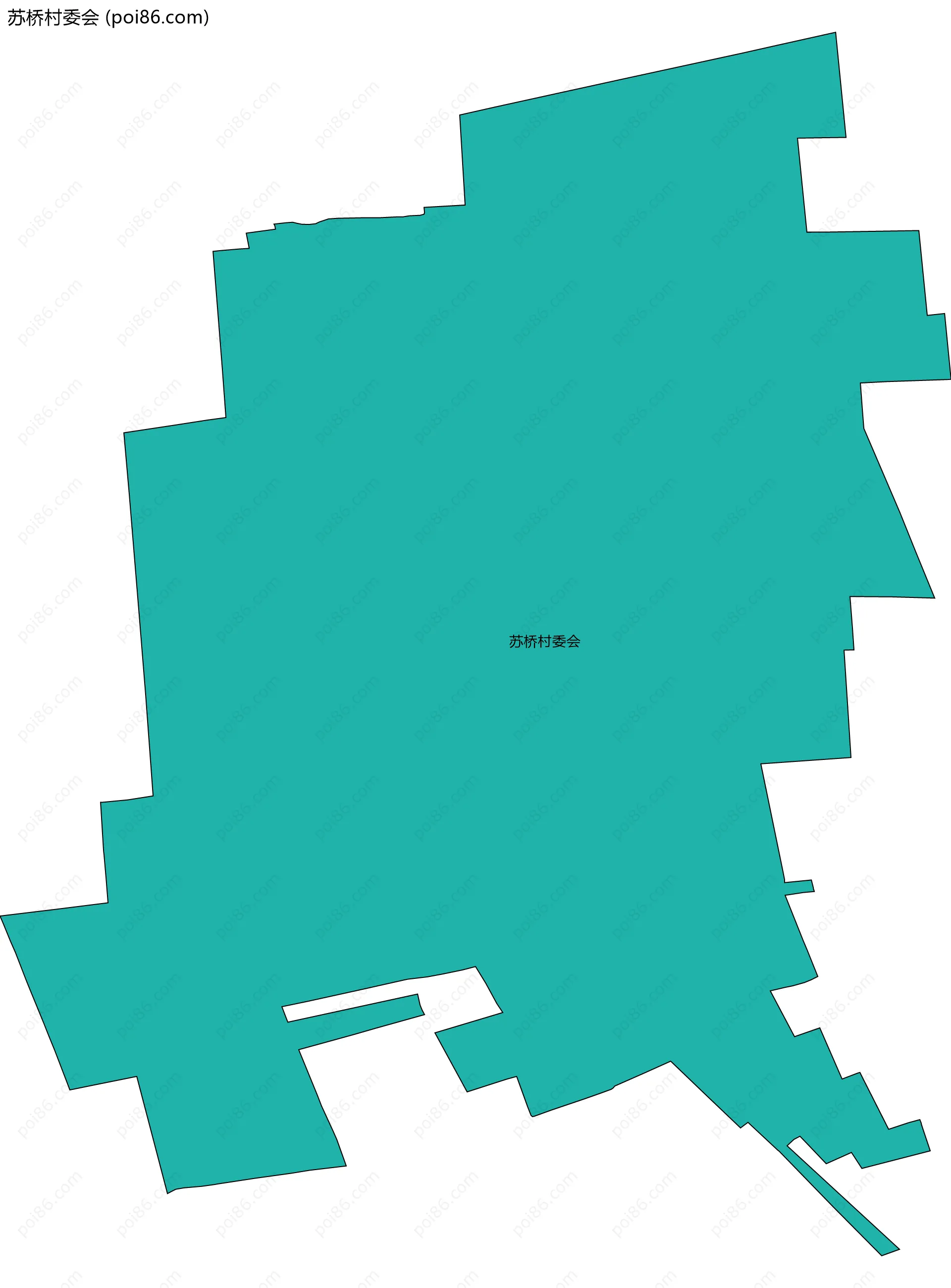 苏桥村委会边界地图