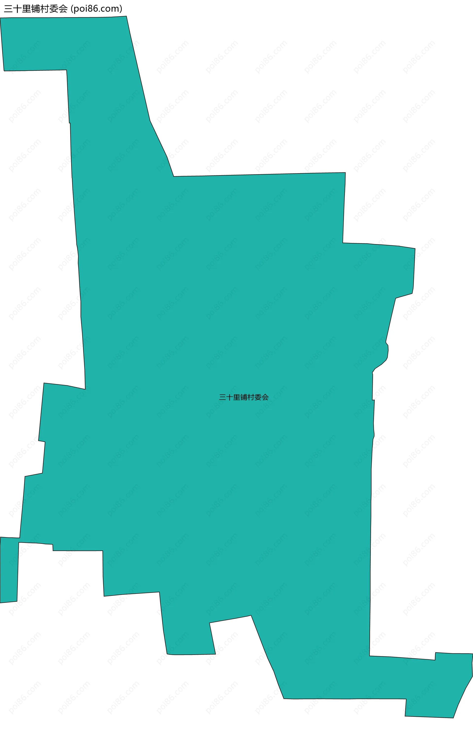 三十里铺村委会边界地图