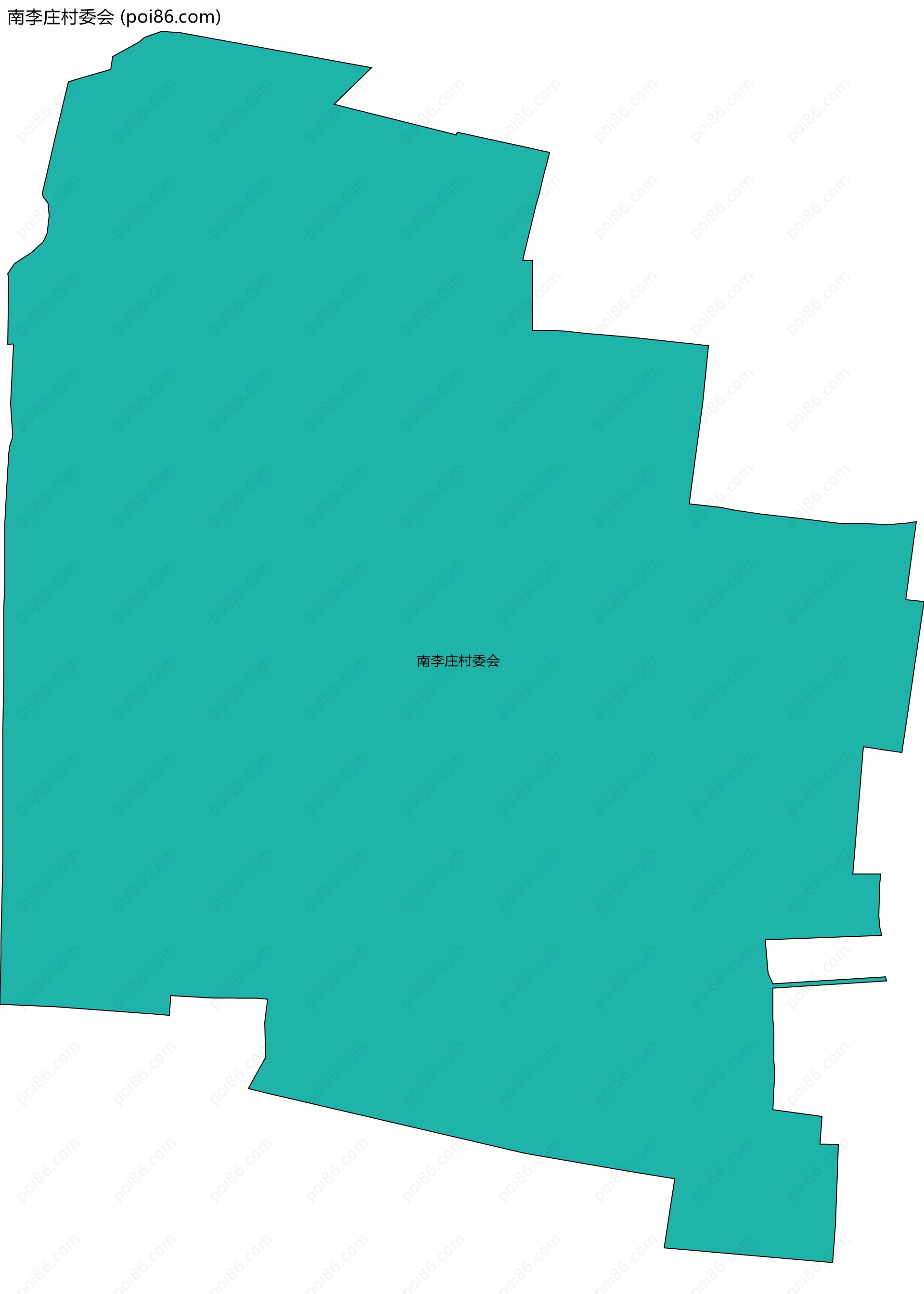 南李庄村委会边界地图