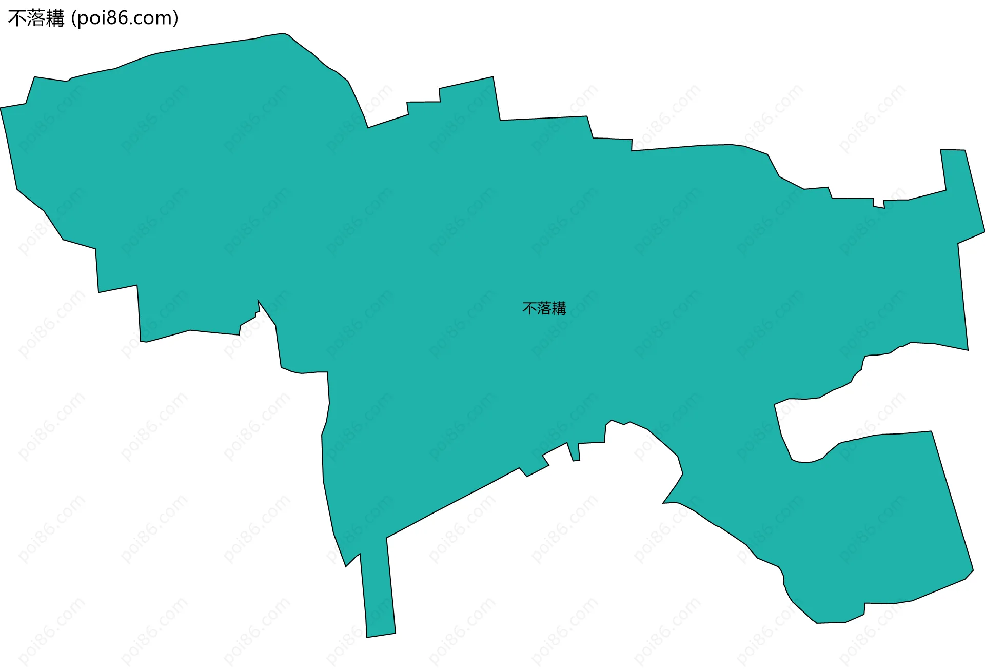 不落耩边界地图