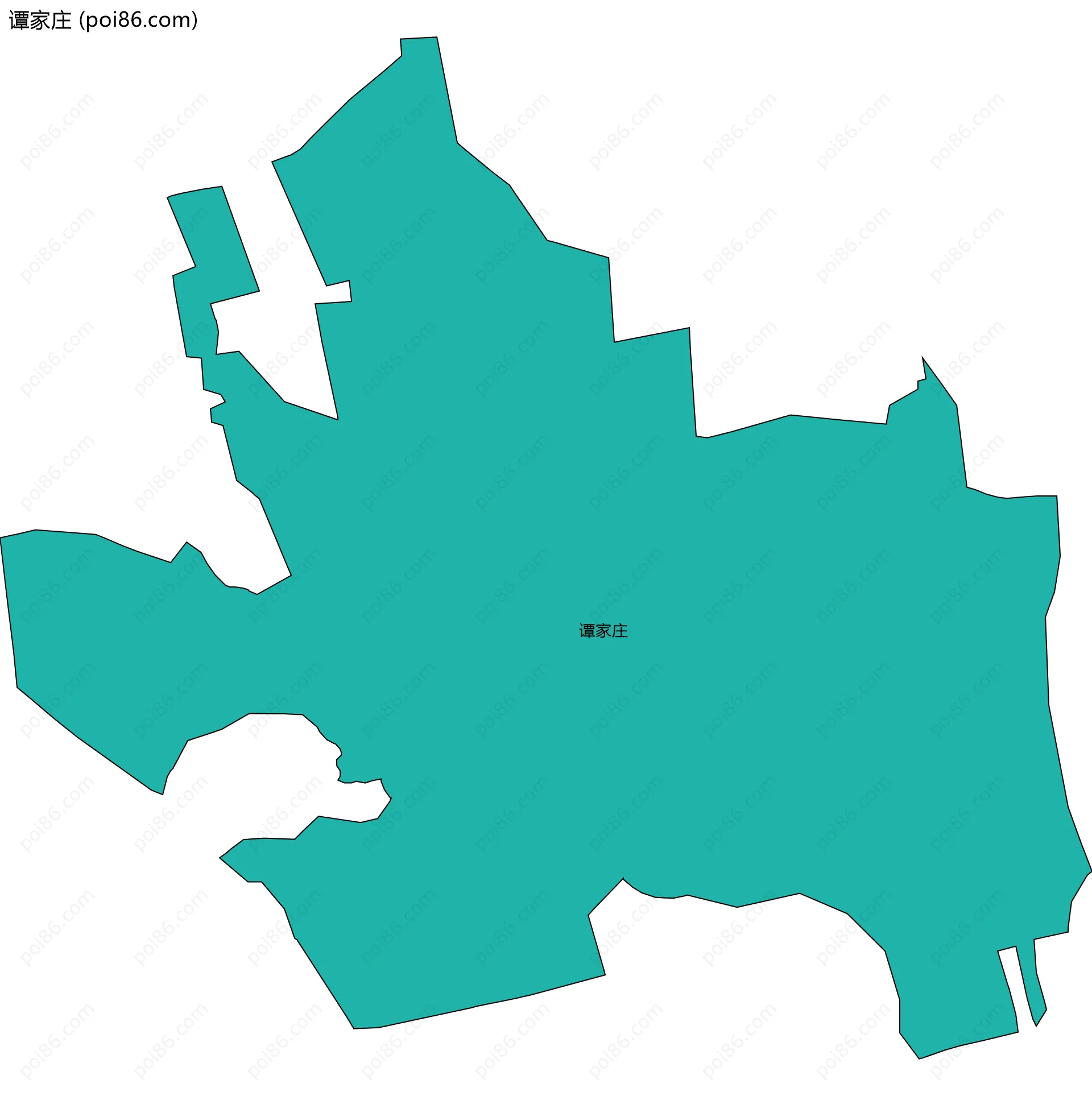 谭家庄边界地图