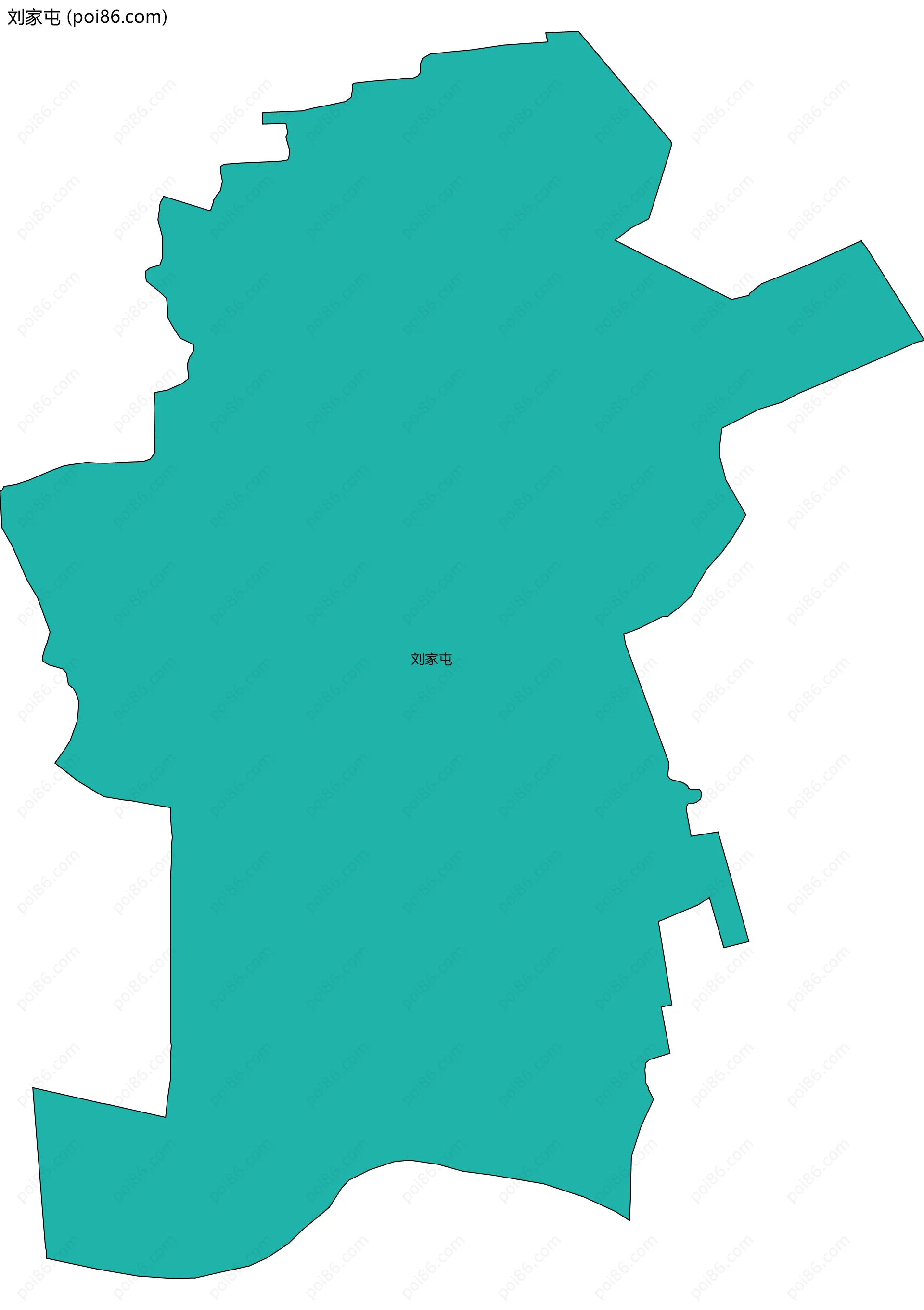 刘家屯边界地图