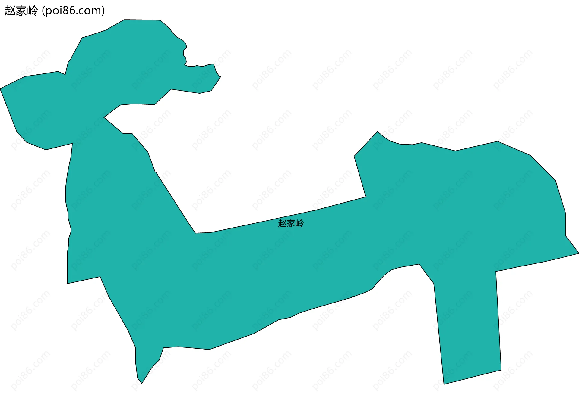 赵家岭边界地图