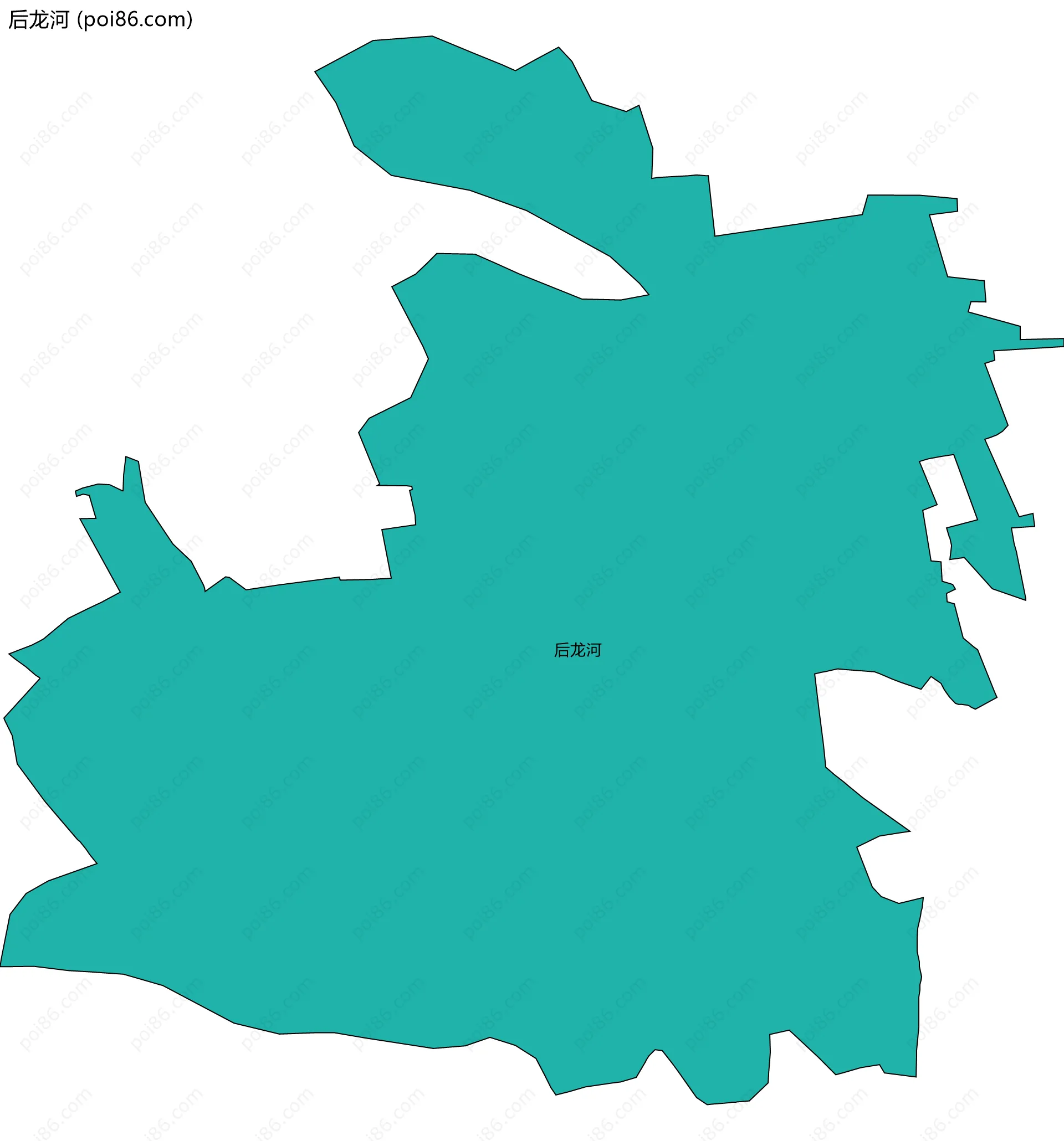 后龙河边界地图