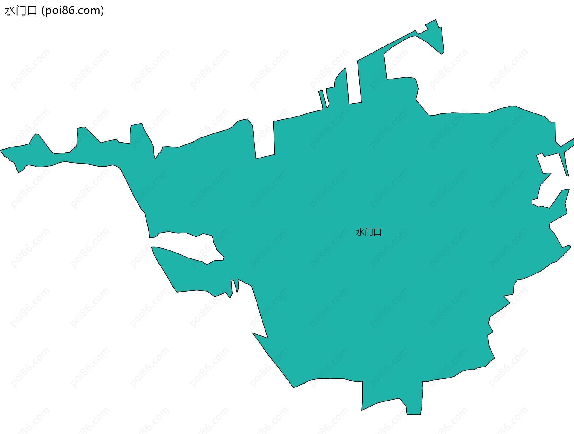 水门口边界地图