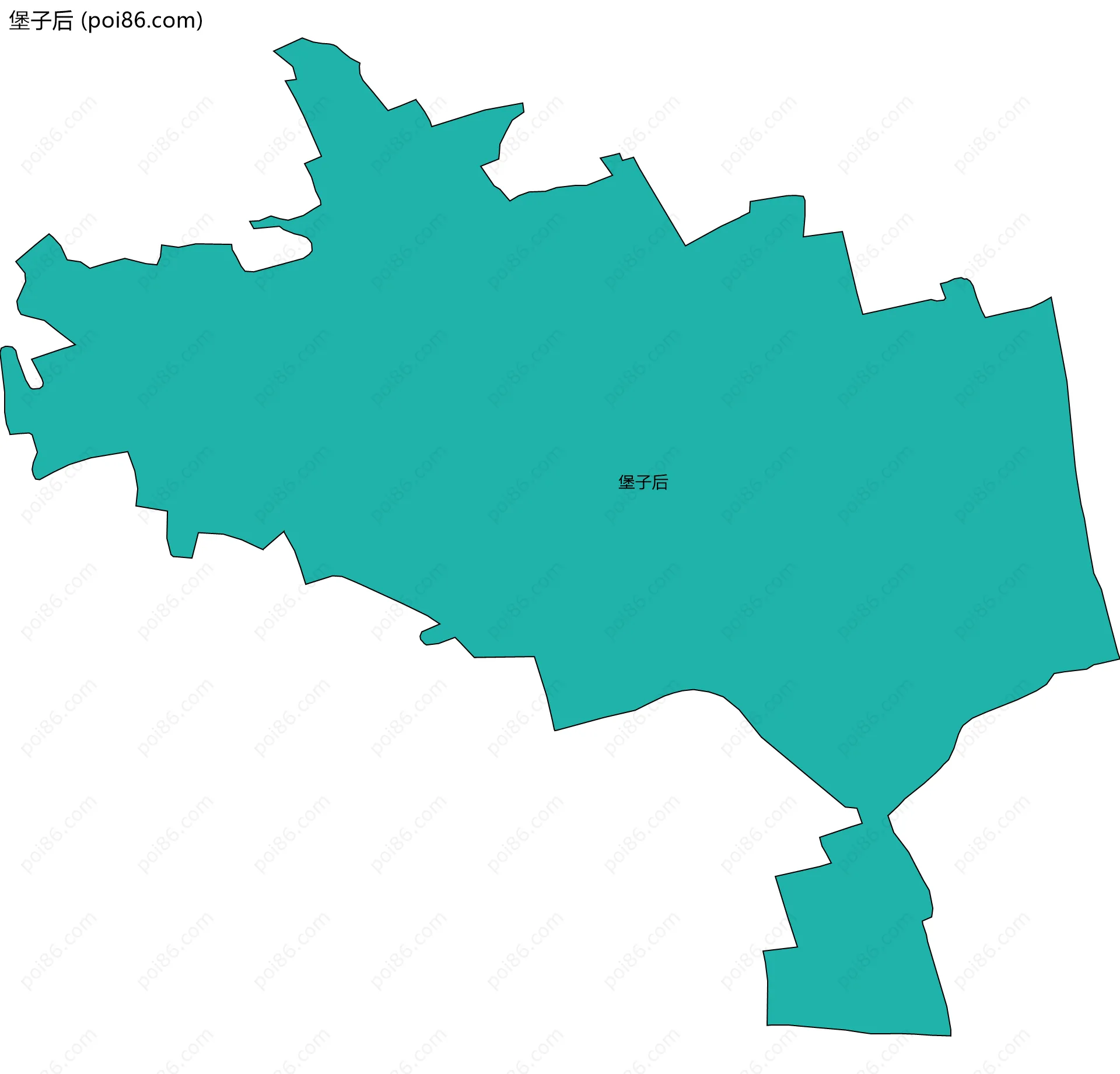 堡子后边界地图