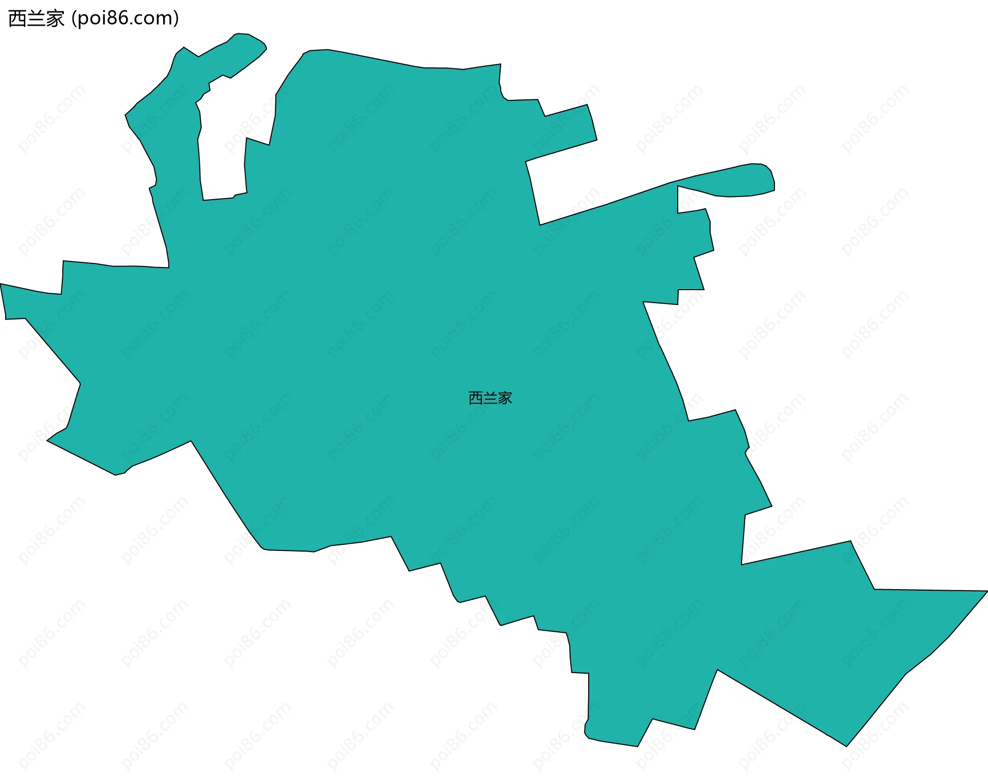 西兰家边界地图