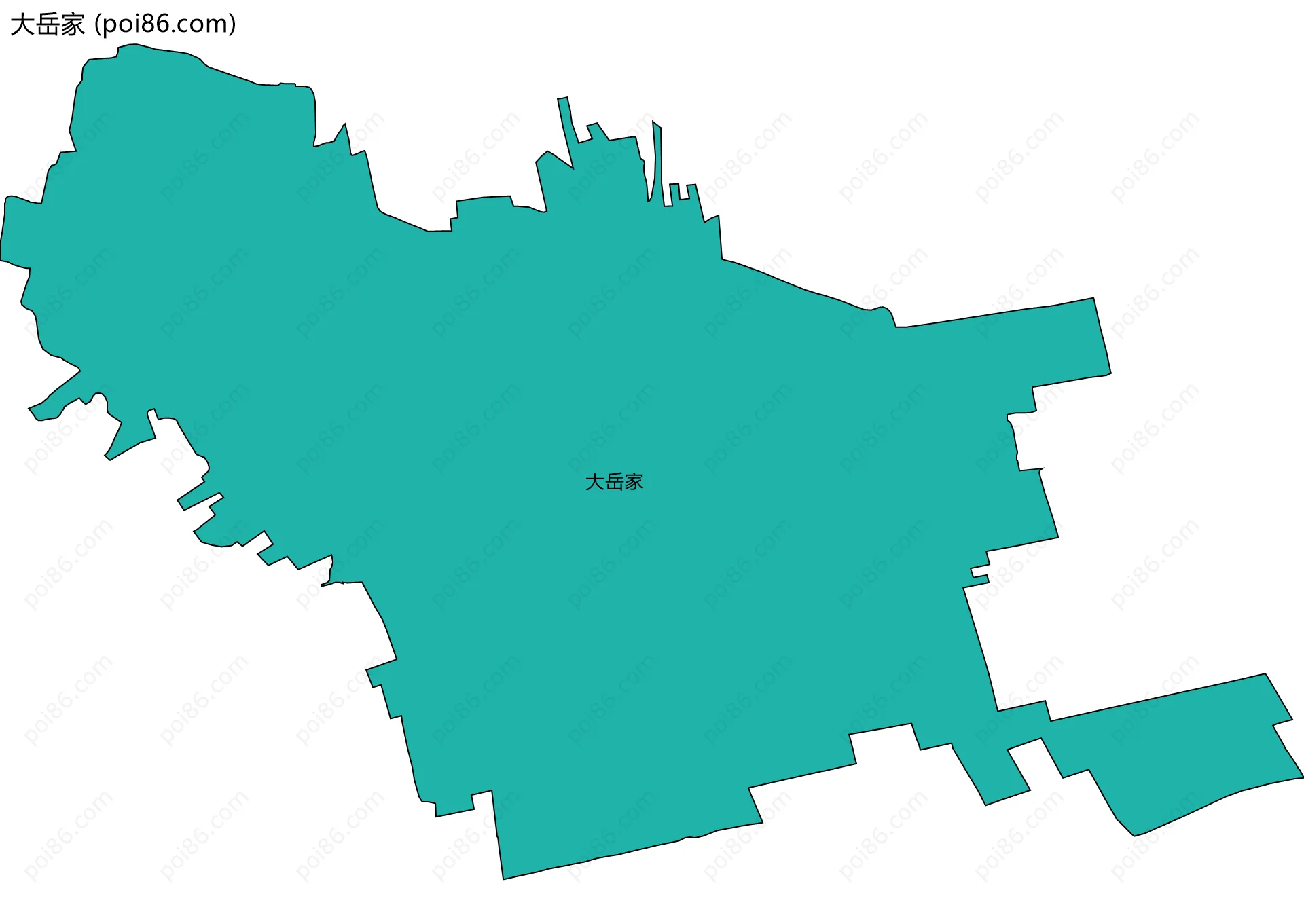 大岳家边界地图