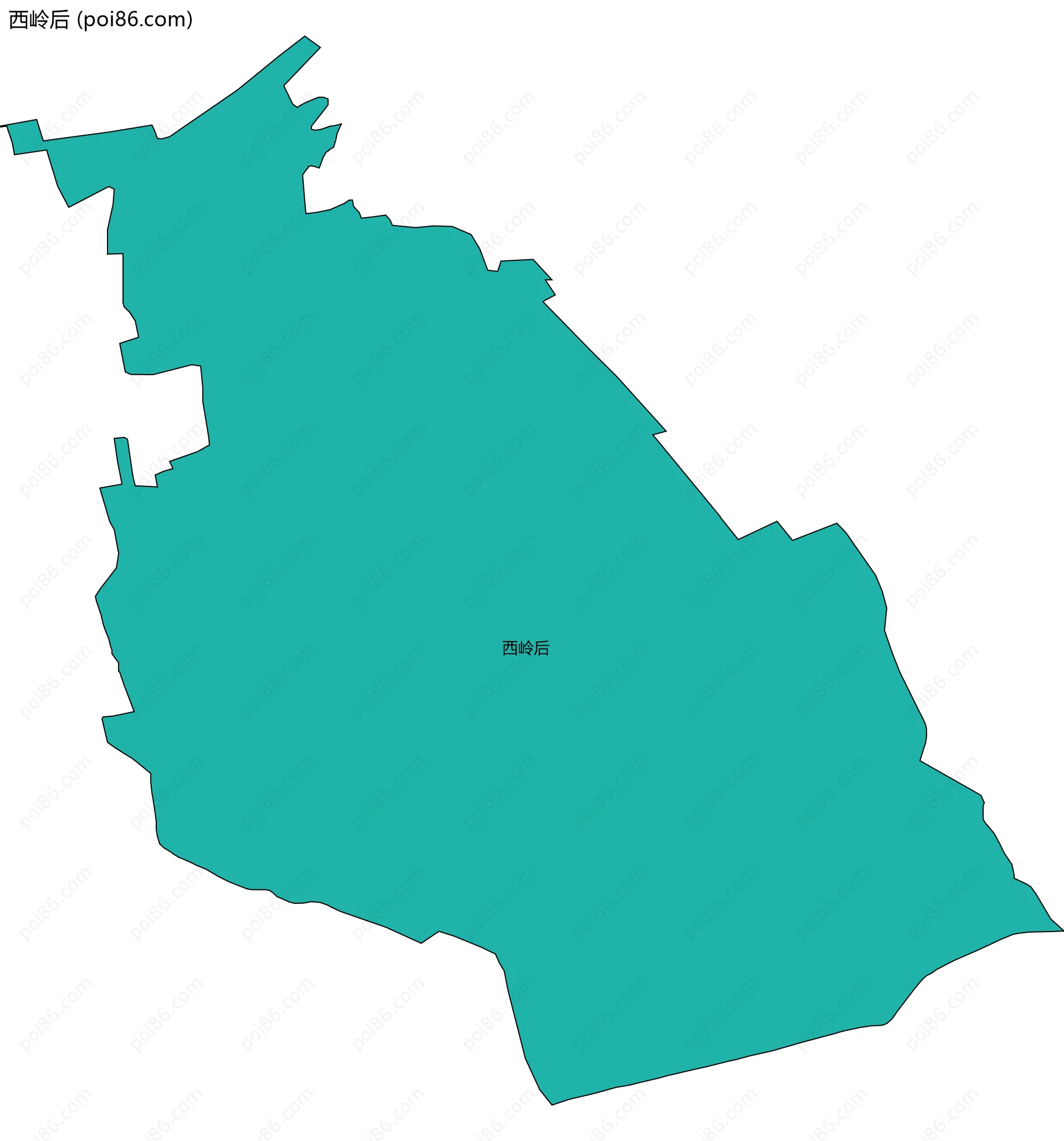 西岭后边界地图