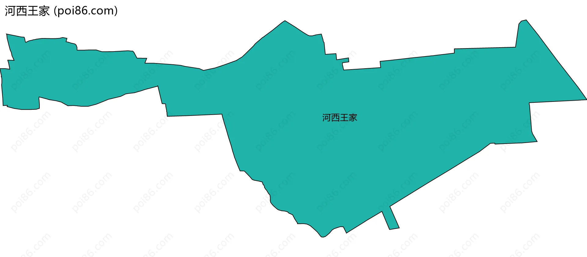 河西王家边界地图