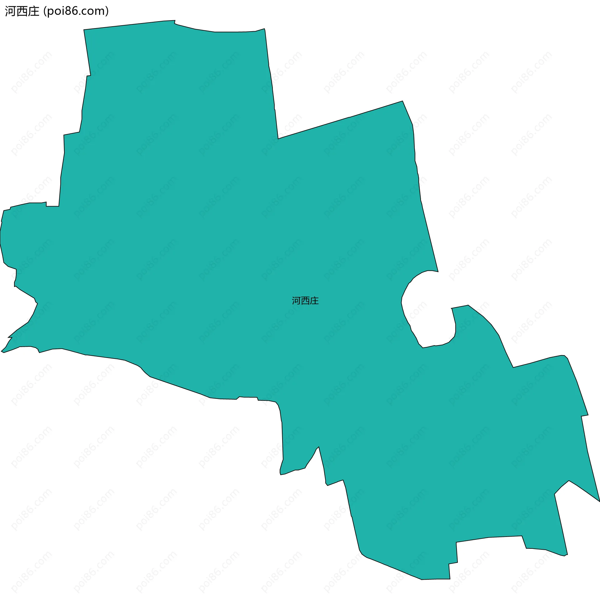 河西庄边界地图