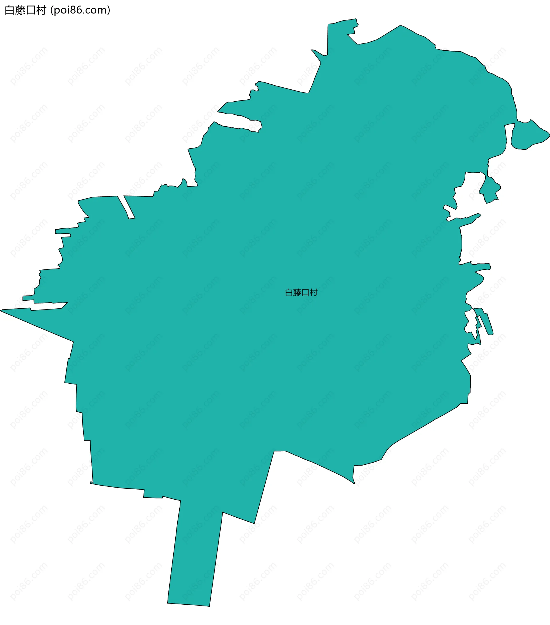 白藤口村边界地图