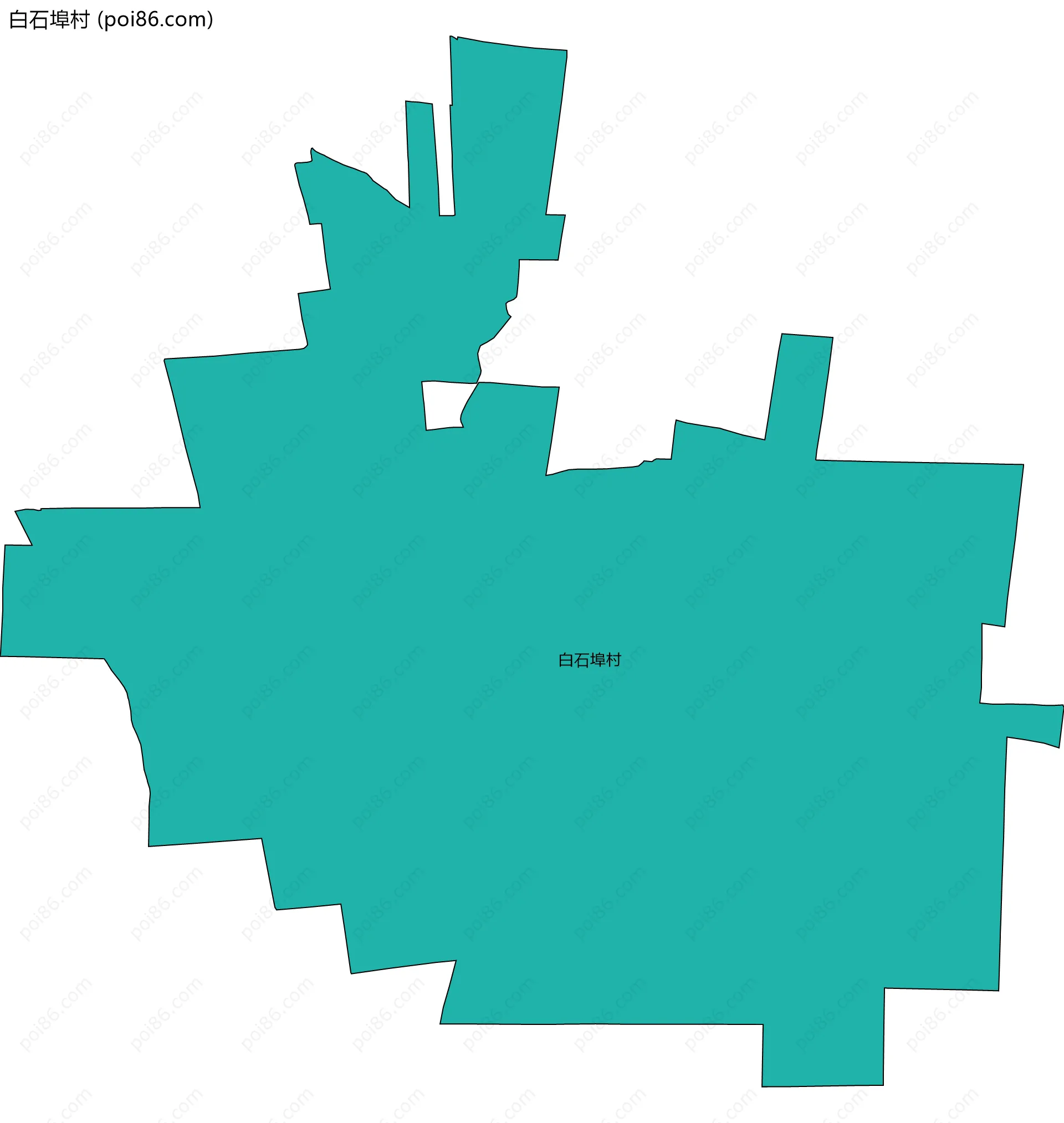 白石埠村边界地图