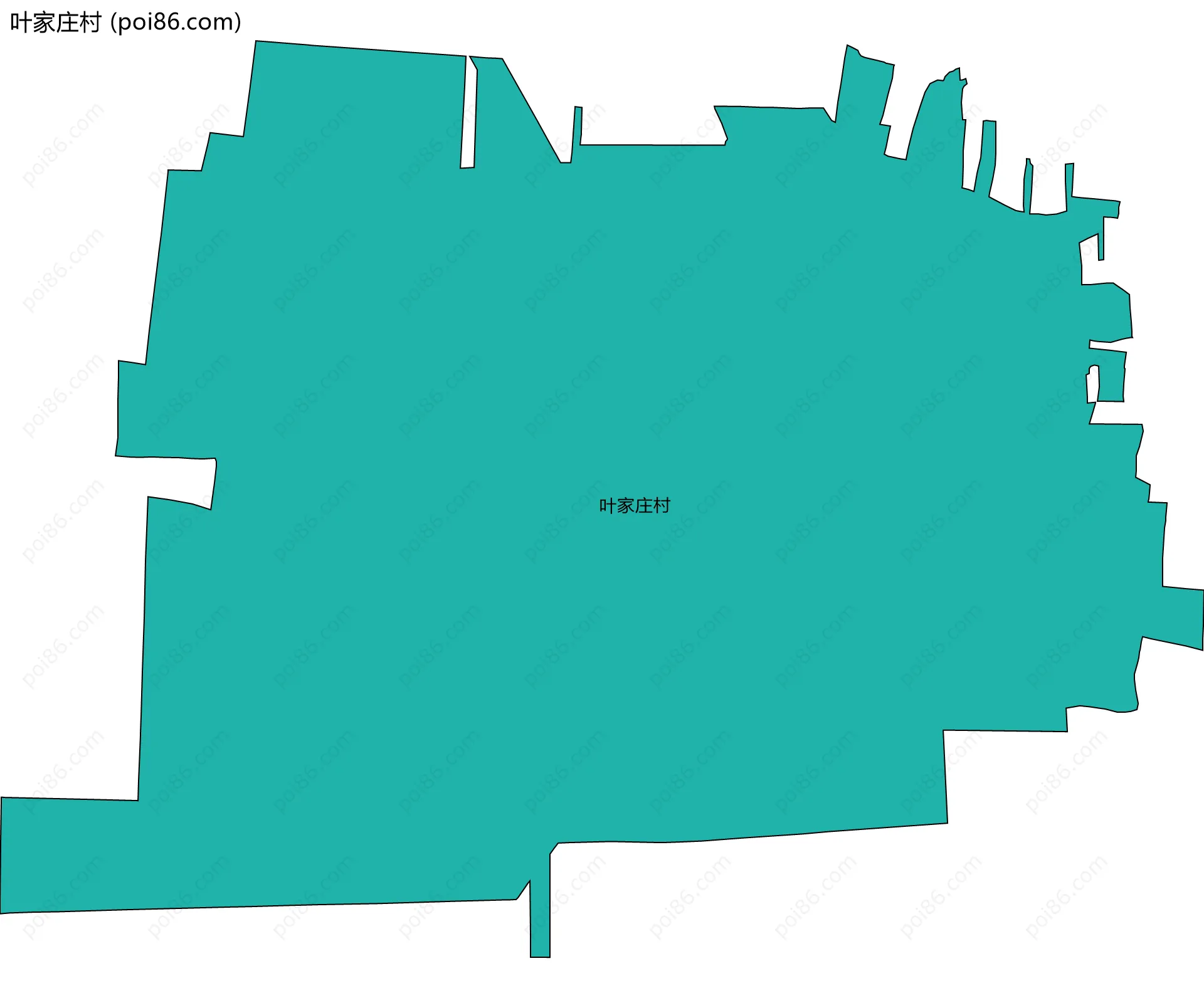 叶家庄村边界地图