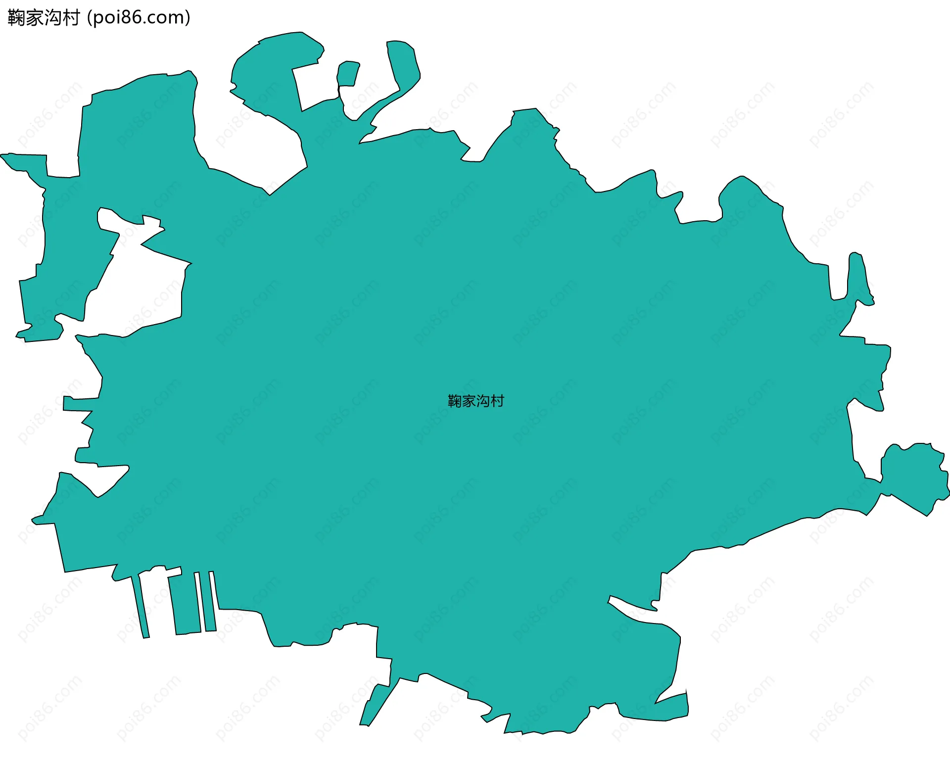 鞠家沟村边界地图