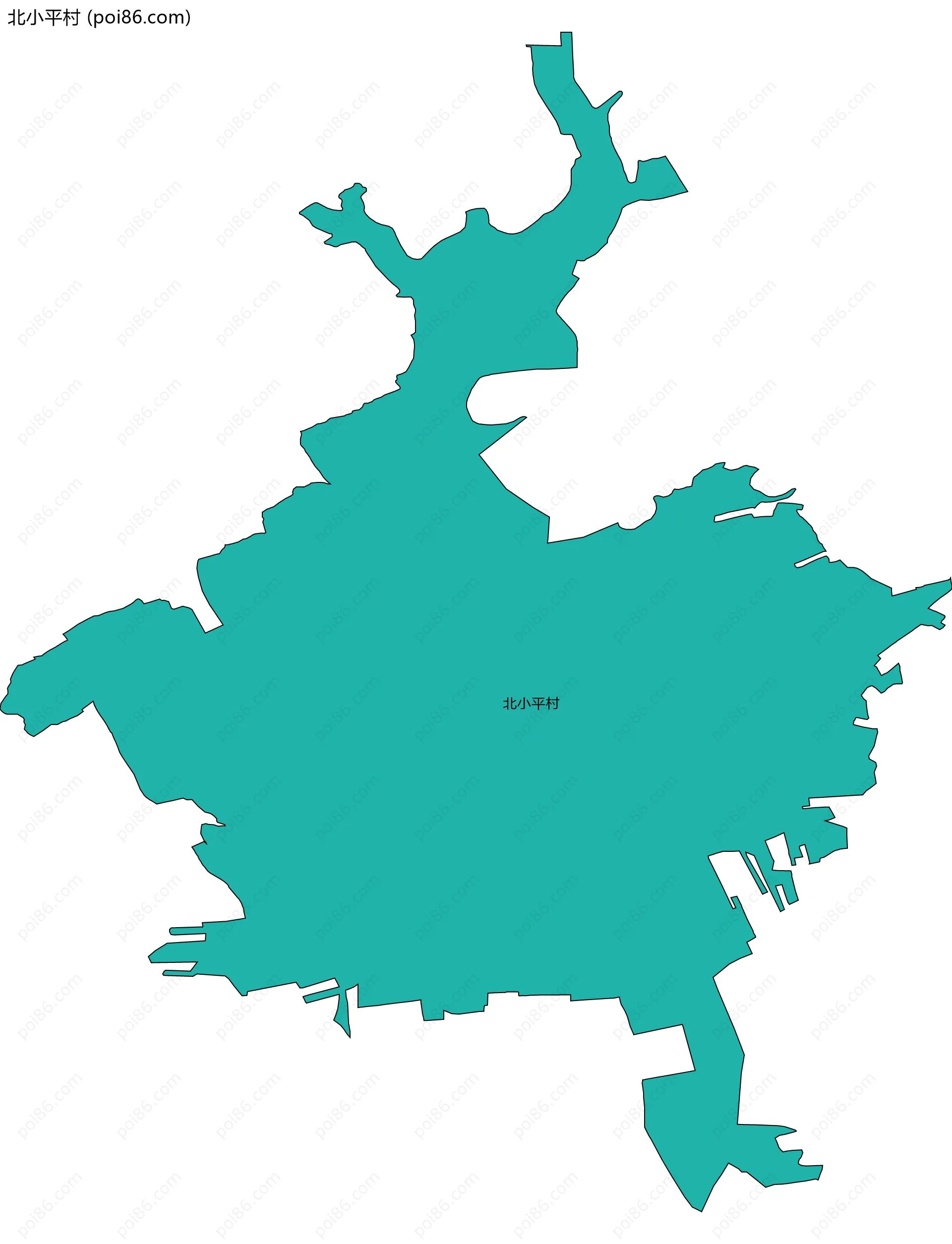 北小平村边界地图