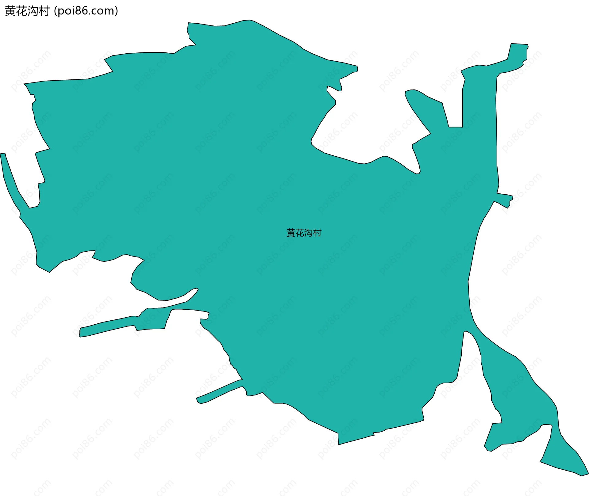 黄花沟村边界地图