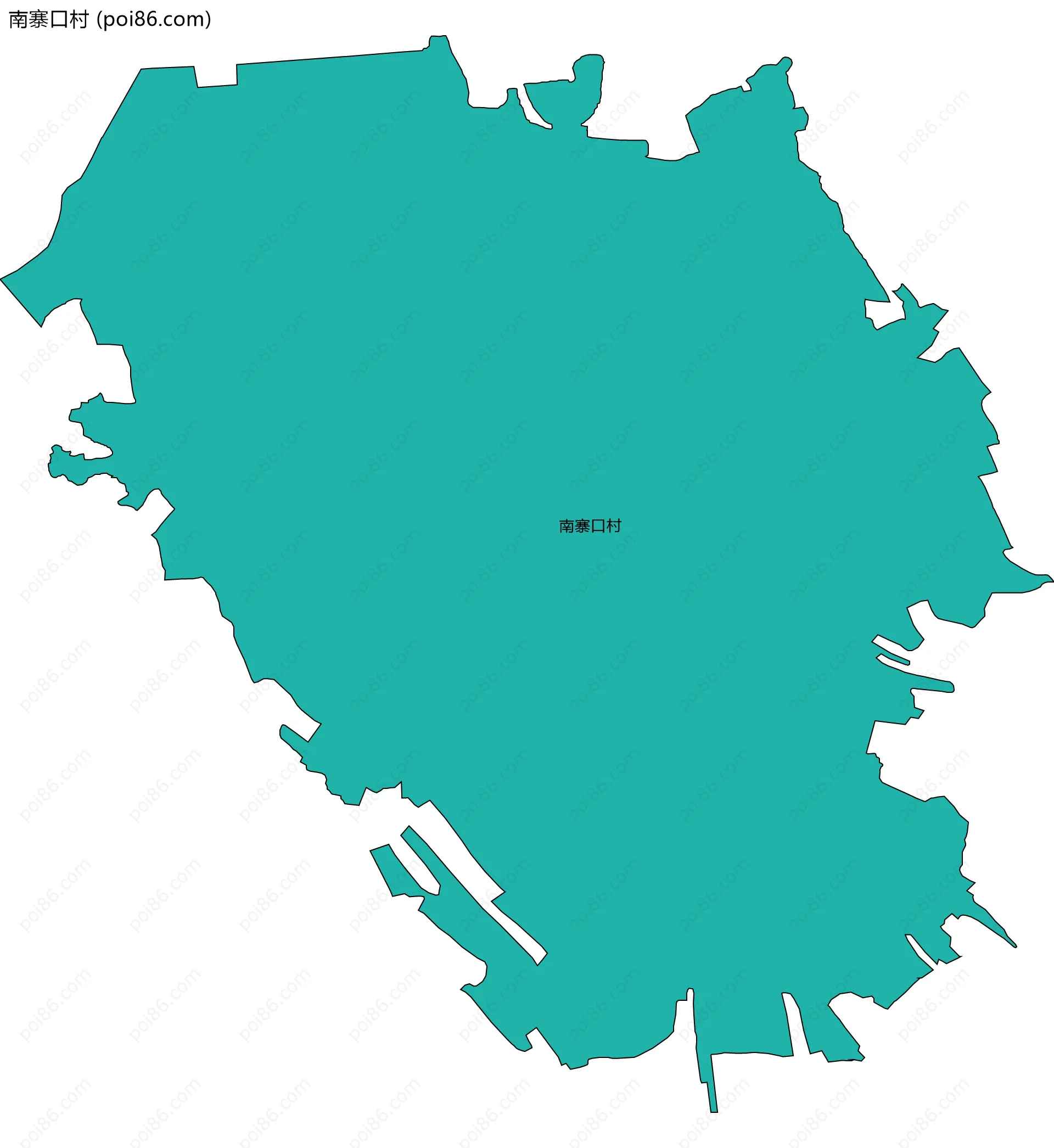 南寨口村边界地图