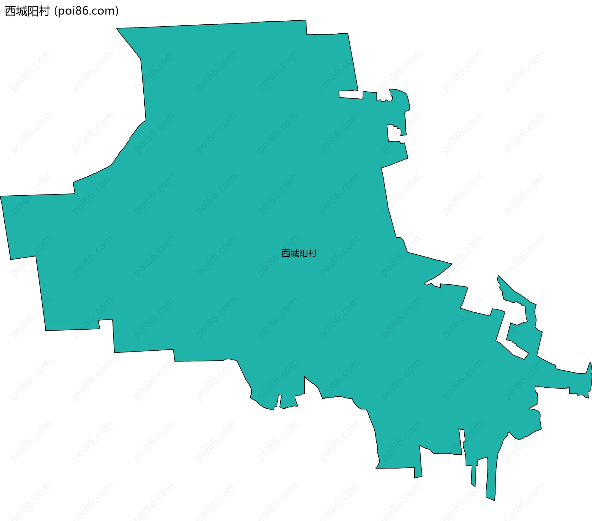 西城阳村边界地图