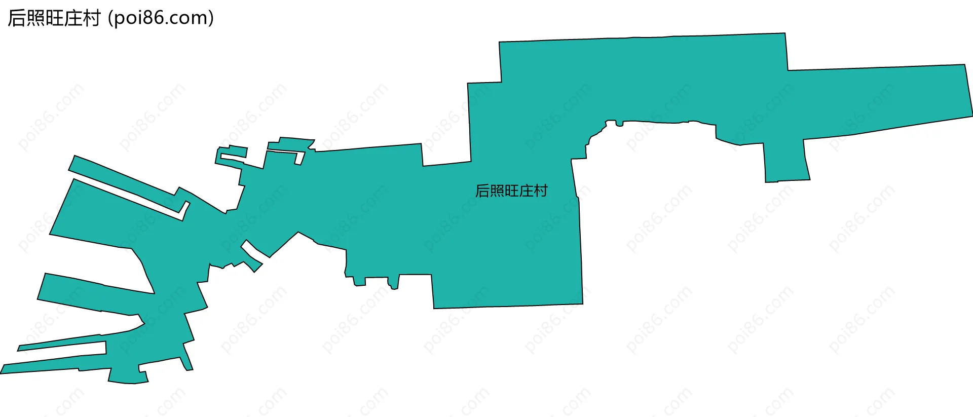 后照旺庄村边界地图