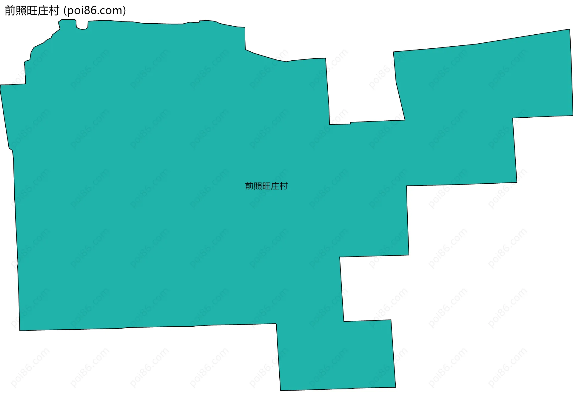 前照旺庄村边界地图