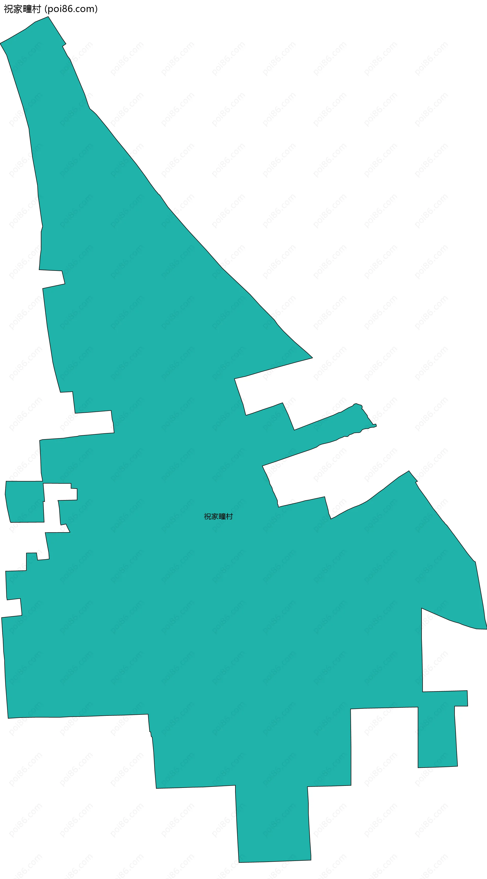 祝家疃村边界地图