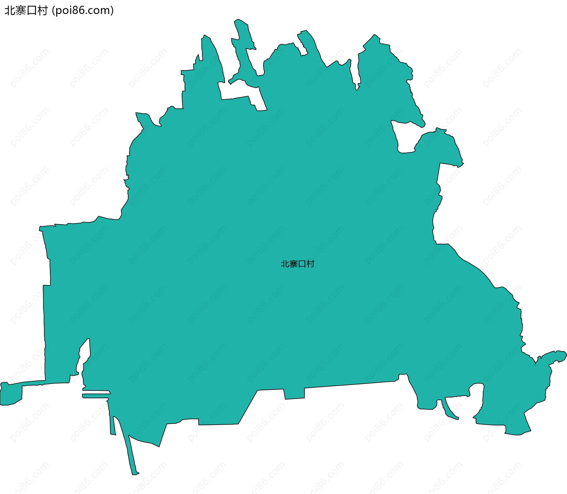 北寨口村边界地图