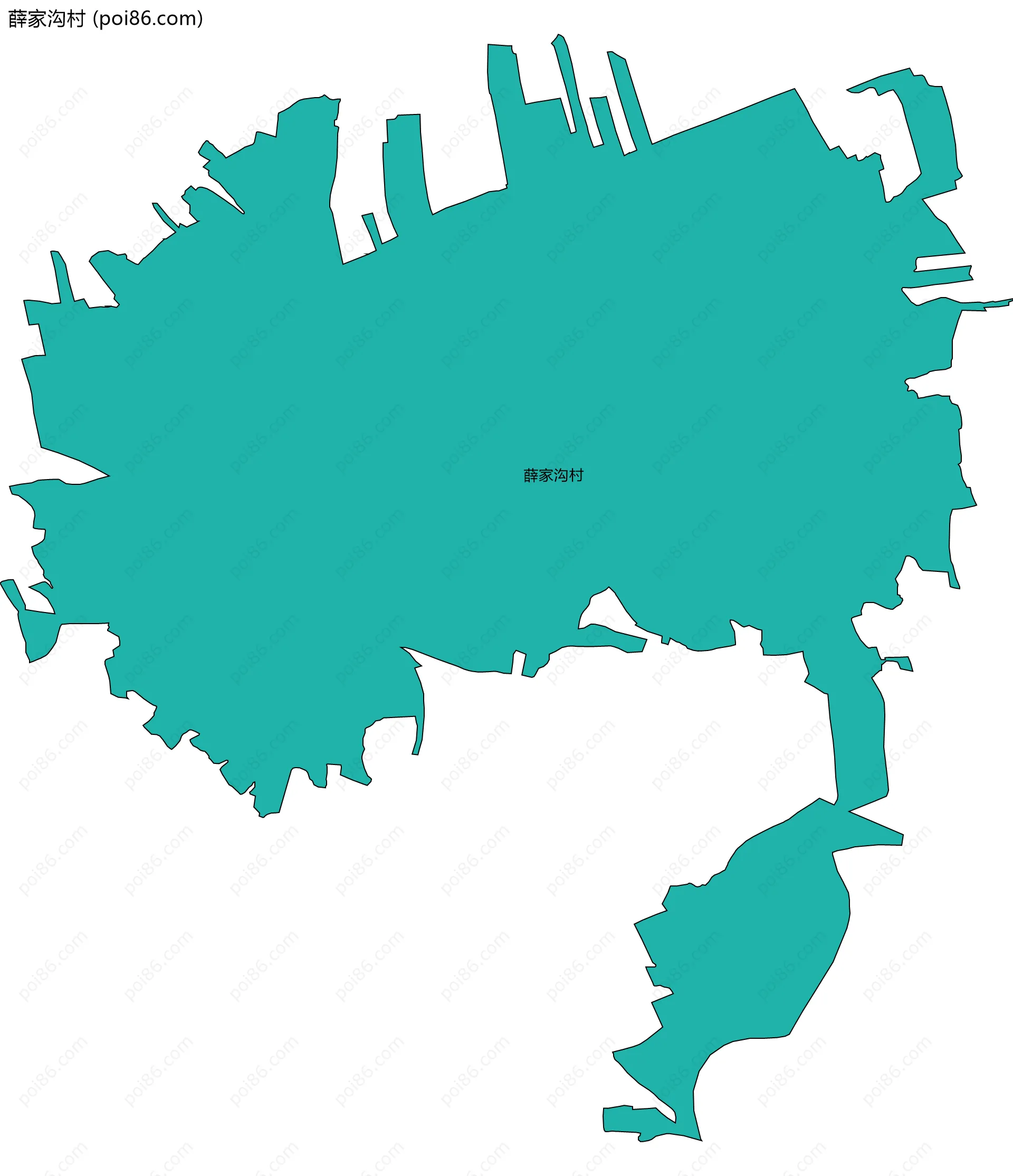 薛家沟村边界地图