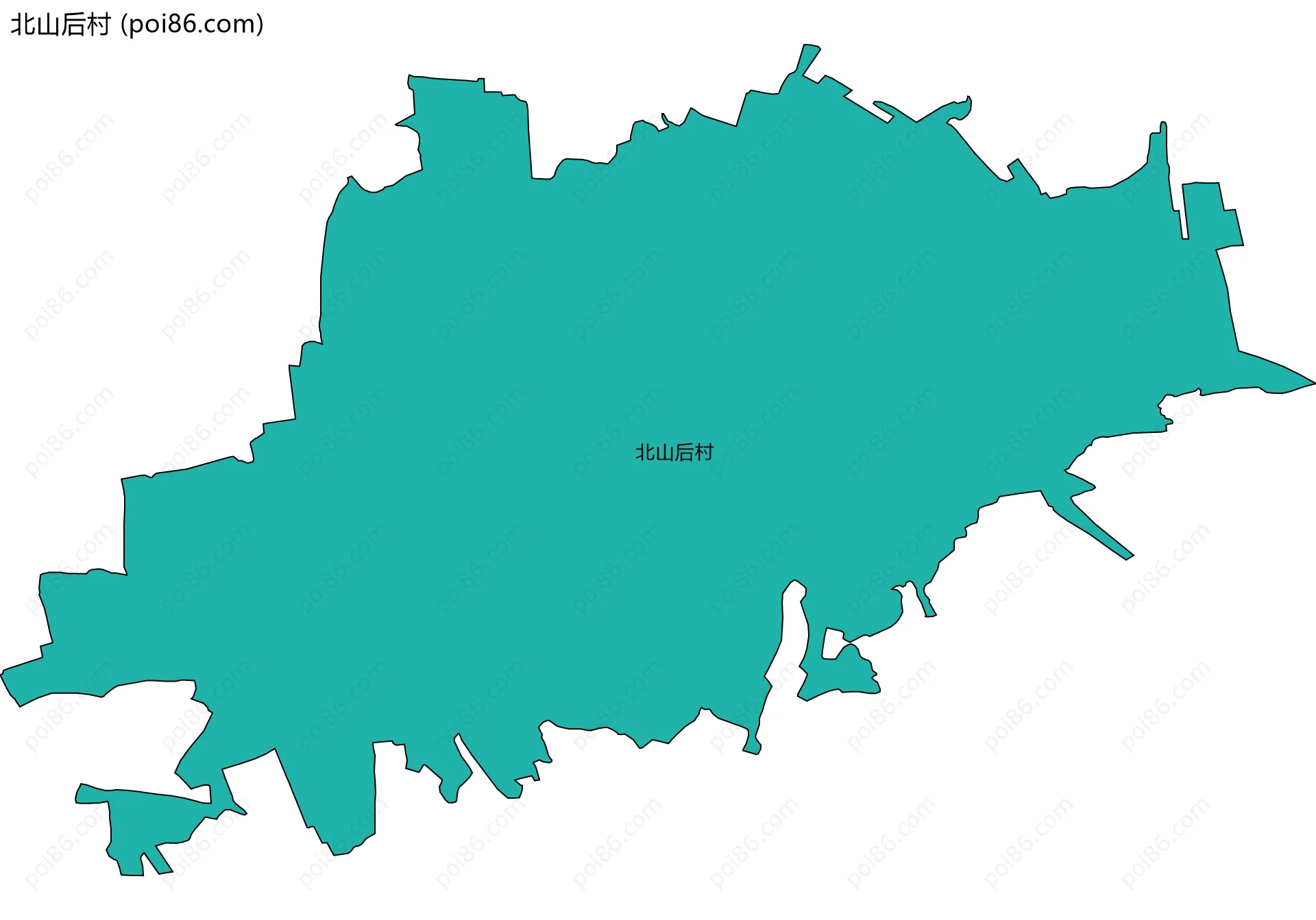 北山后村边界地图