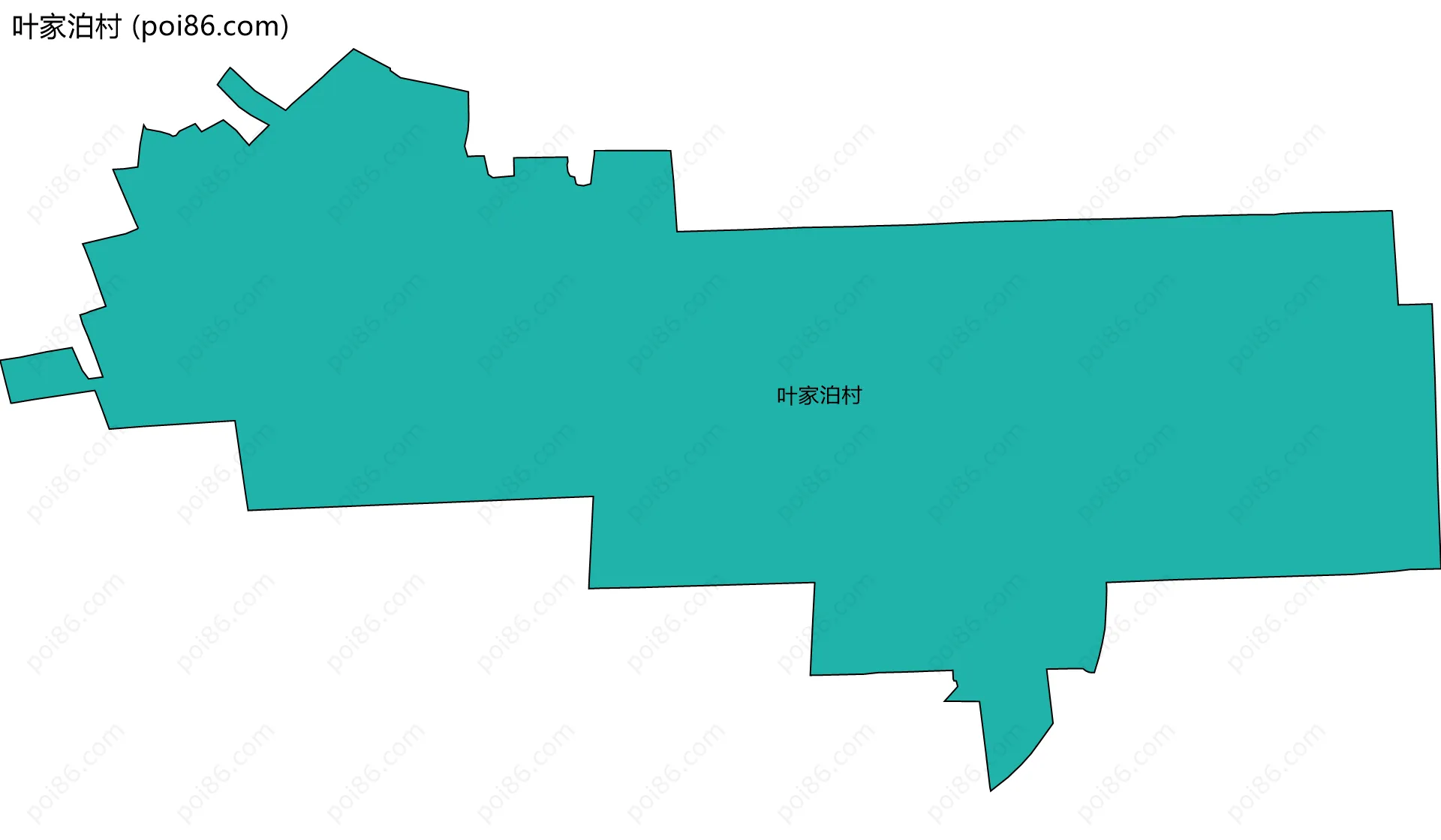 叶家泊村边界地图