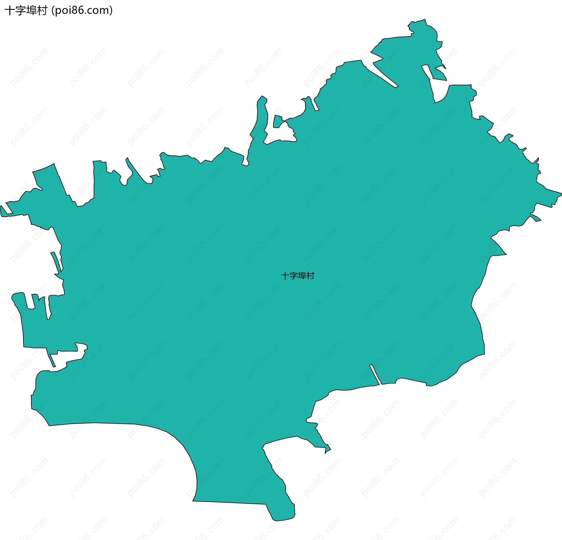 十字埠村边界地图