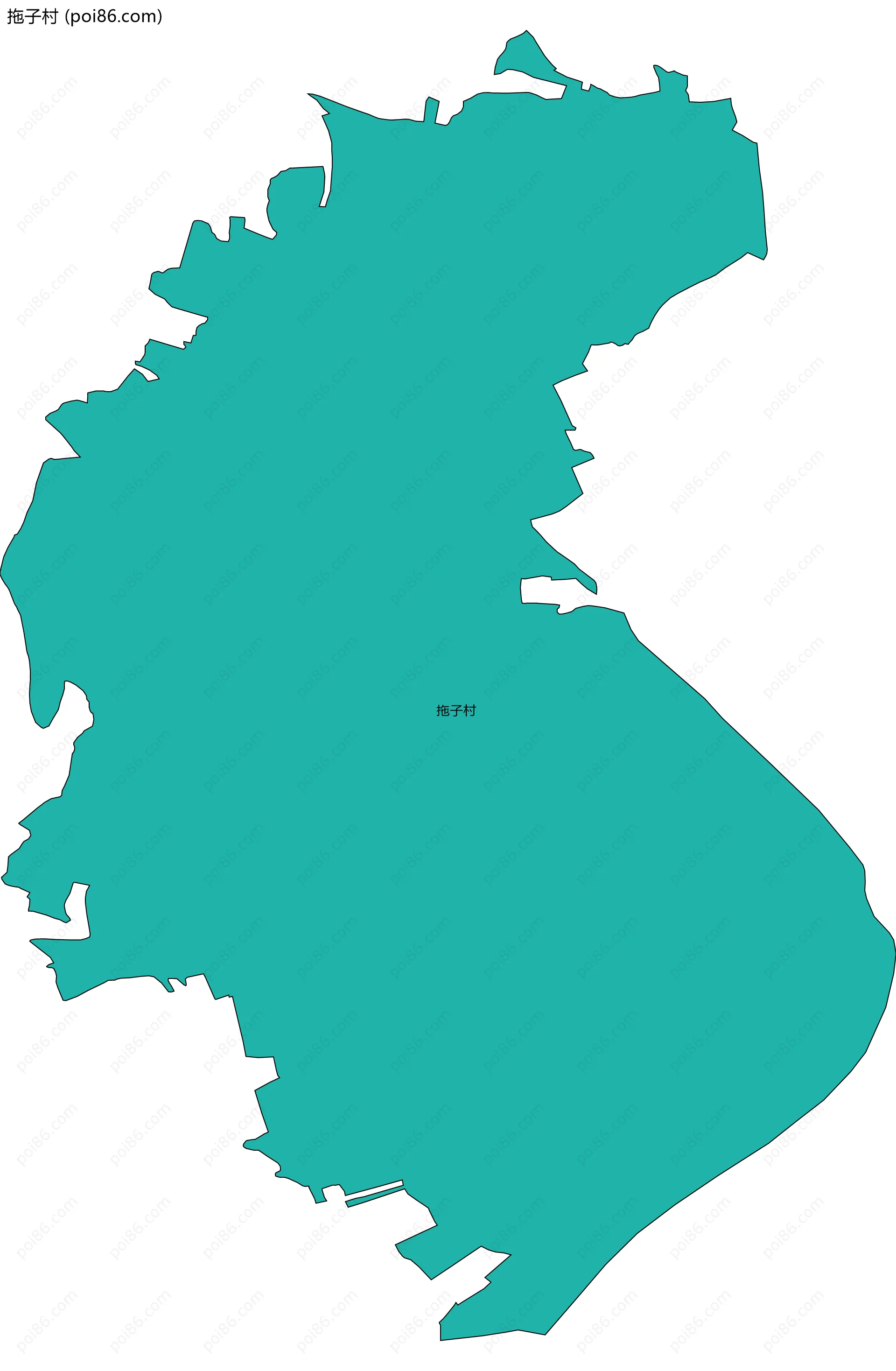 拖子村边界地图