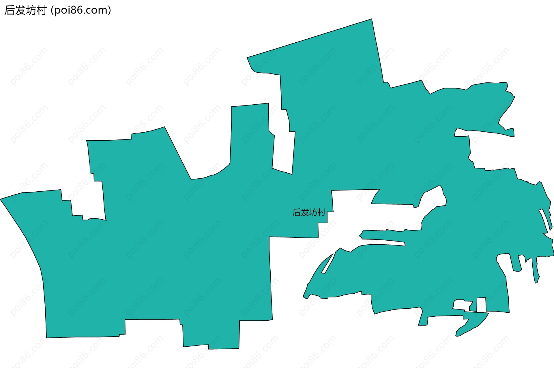后发坊村边界地图