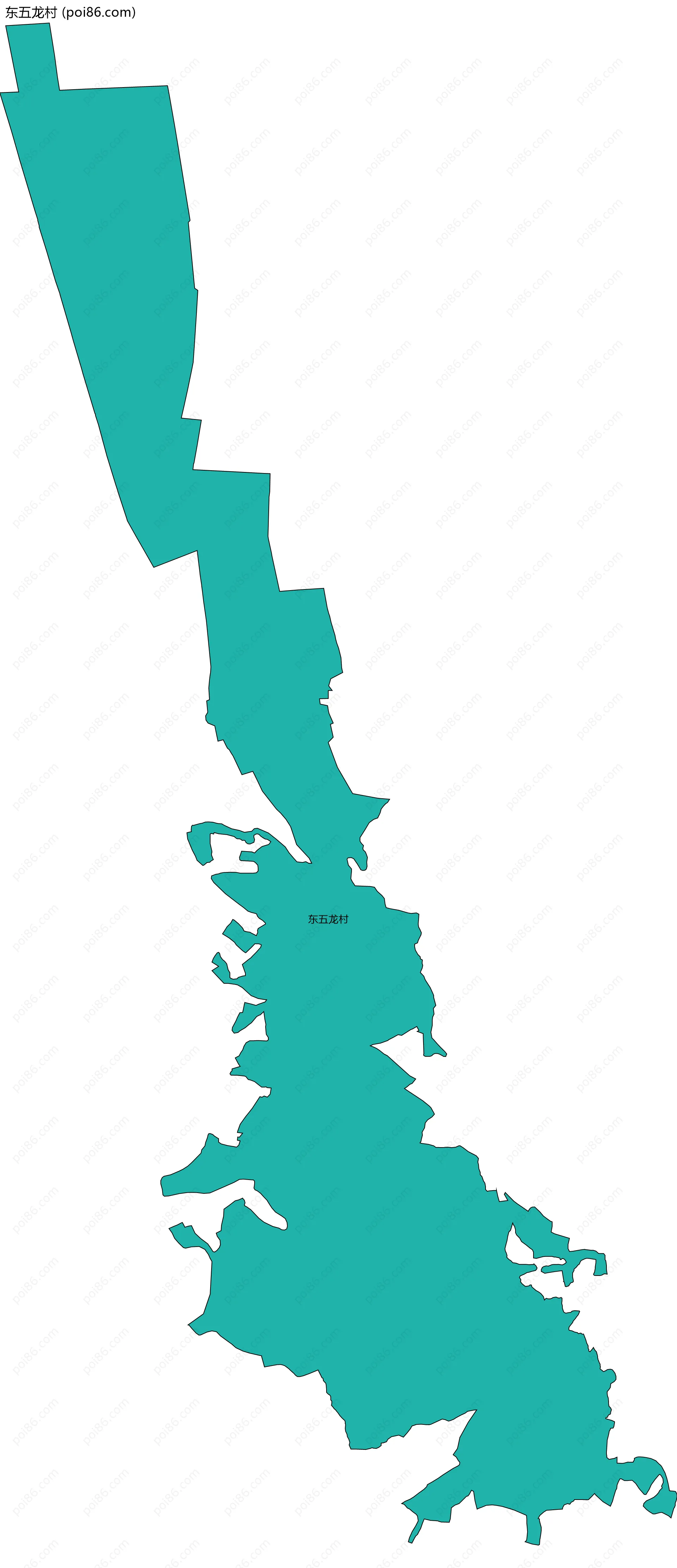 东五龙村边界地图