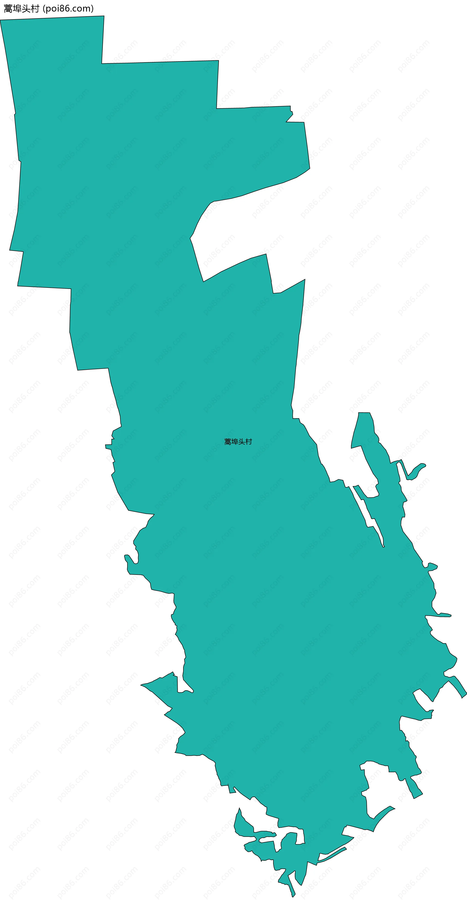 蒿埠头村边界地图