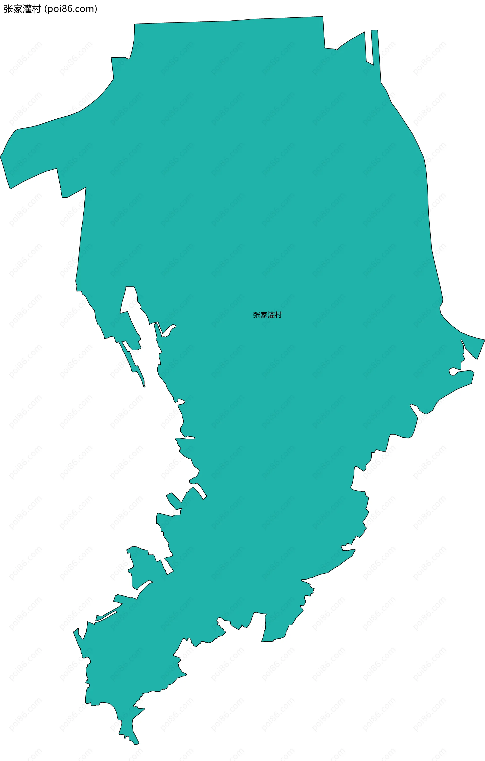 张家灌村边界地图