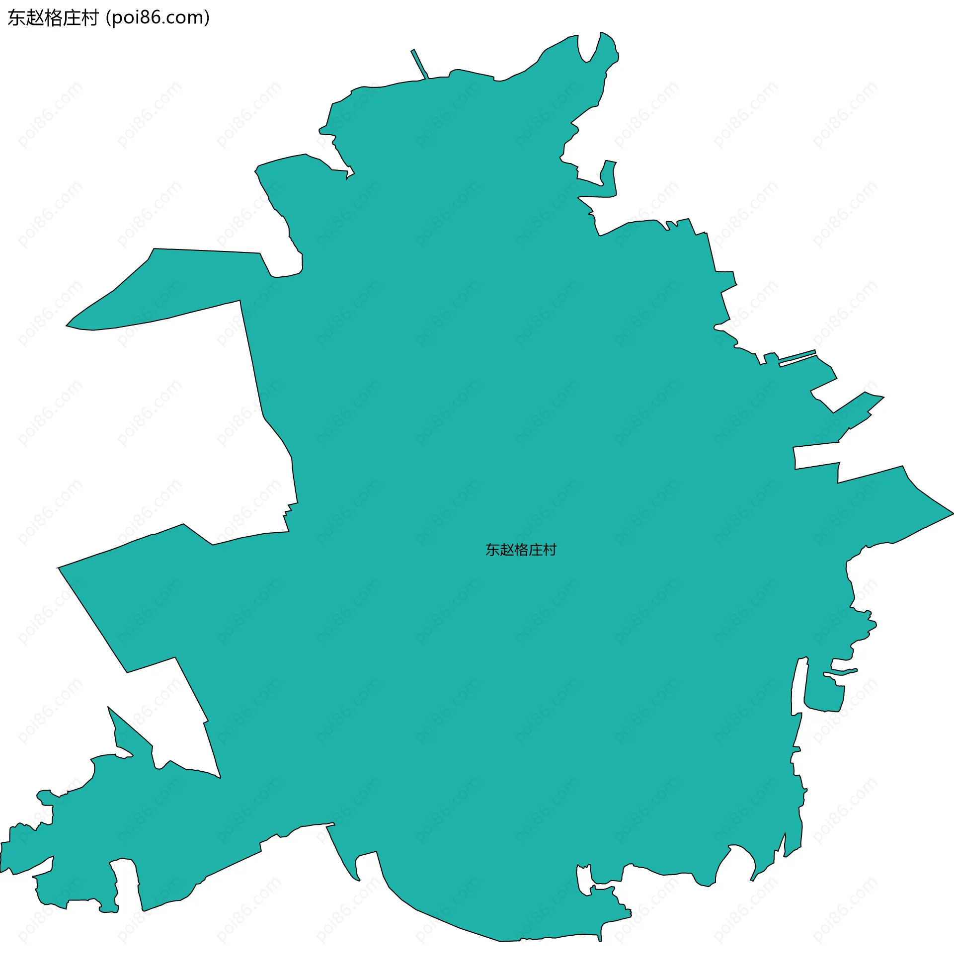 东赵格庄村边界地图